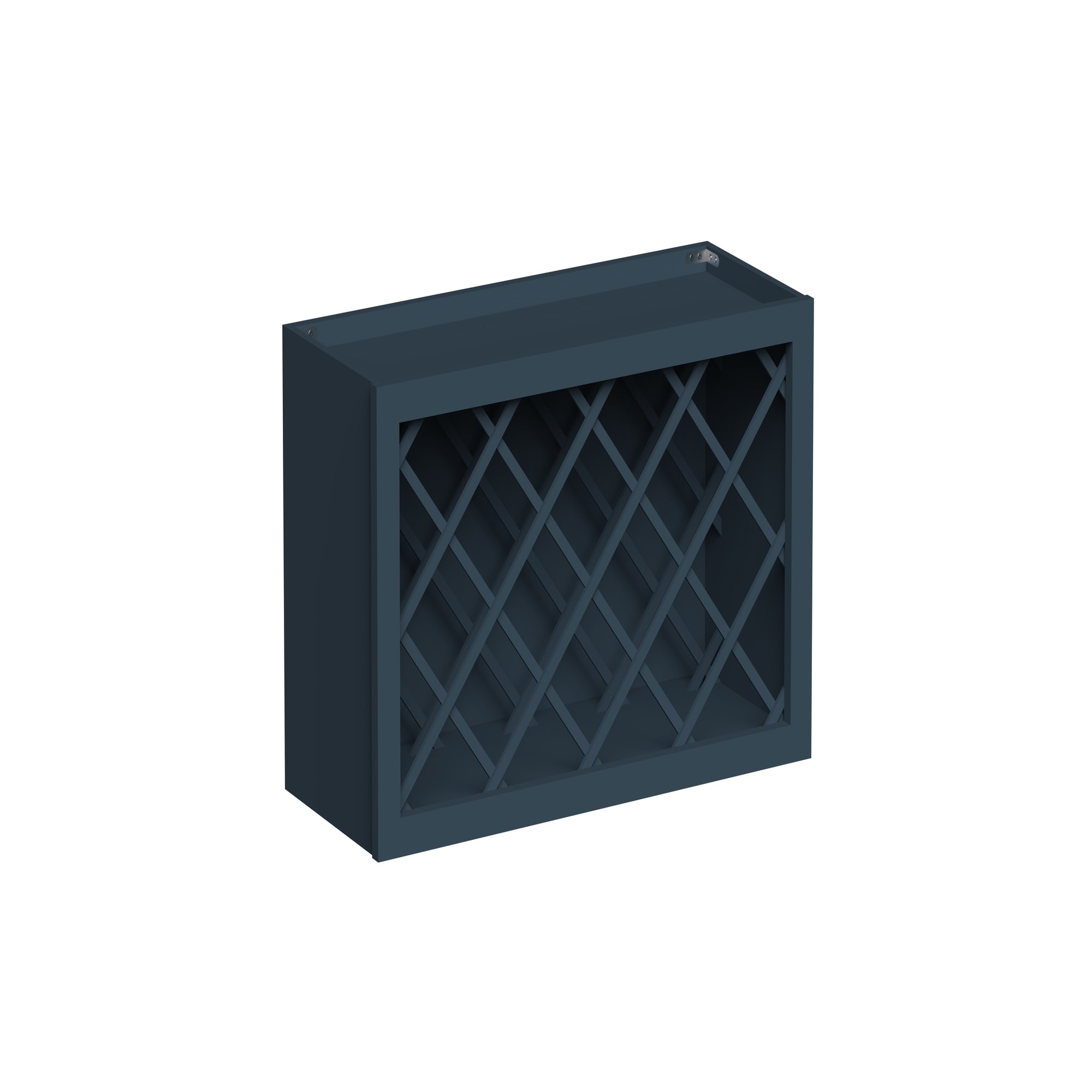 Boyel Living 30-in W x 18-in H x 12-in D Charcoal Blue Shaker Ready-to-Assemble Kitchen Wine Rack Wall Cabinet