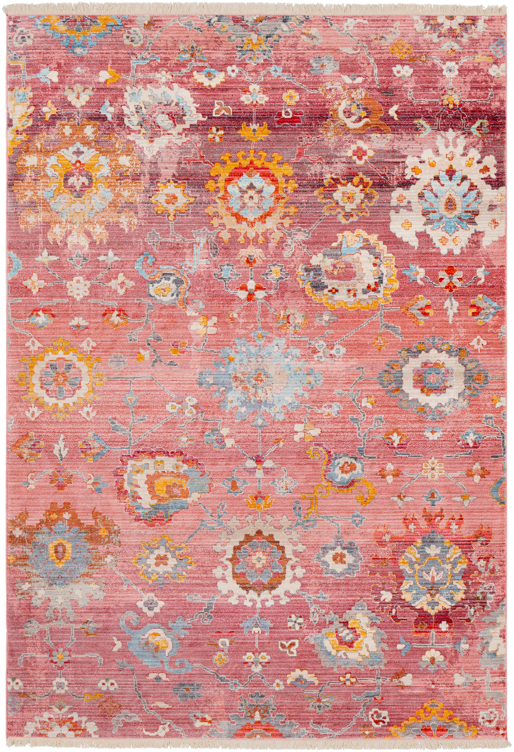 Livabliss EPC2301-275 Ephesians 3 x 5 (ft) Polyester Pink Rectangular Indoor Medallion Oriental Area rug