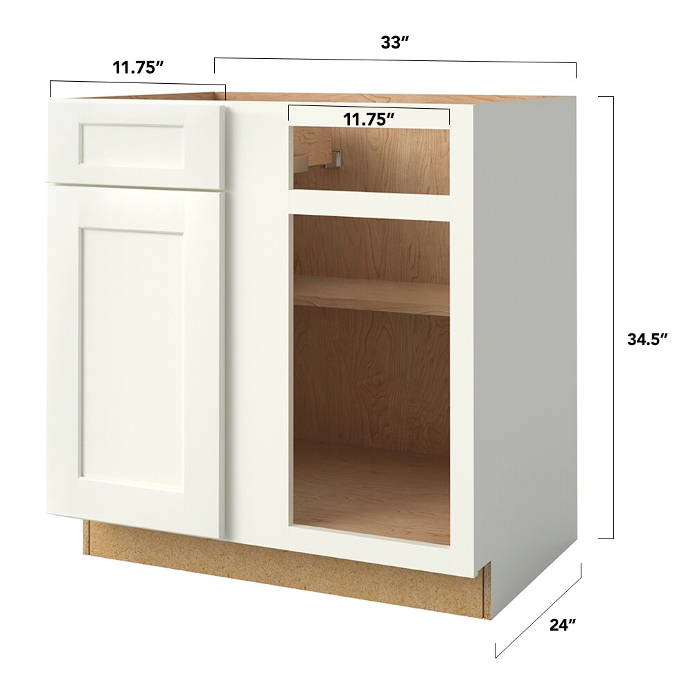 Allen + Roth Aveley 36-in W x 34.5-in H x 24-in D Linen Maple Drawer Base Semi-Custom Cabinet 21363Av