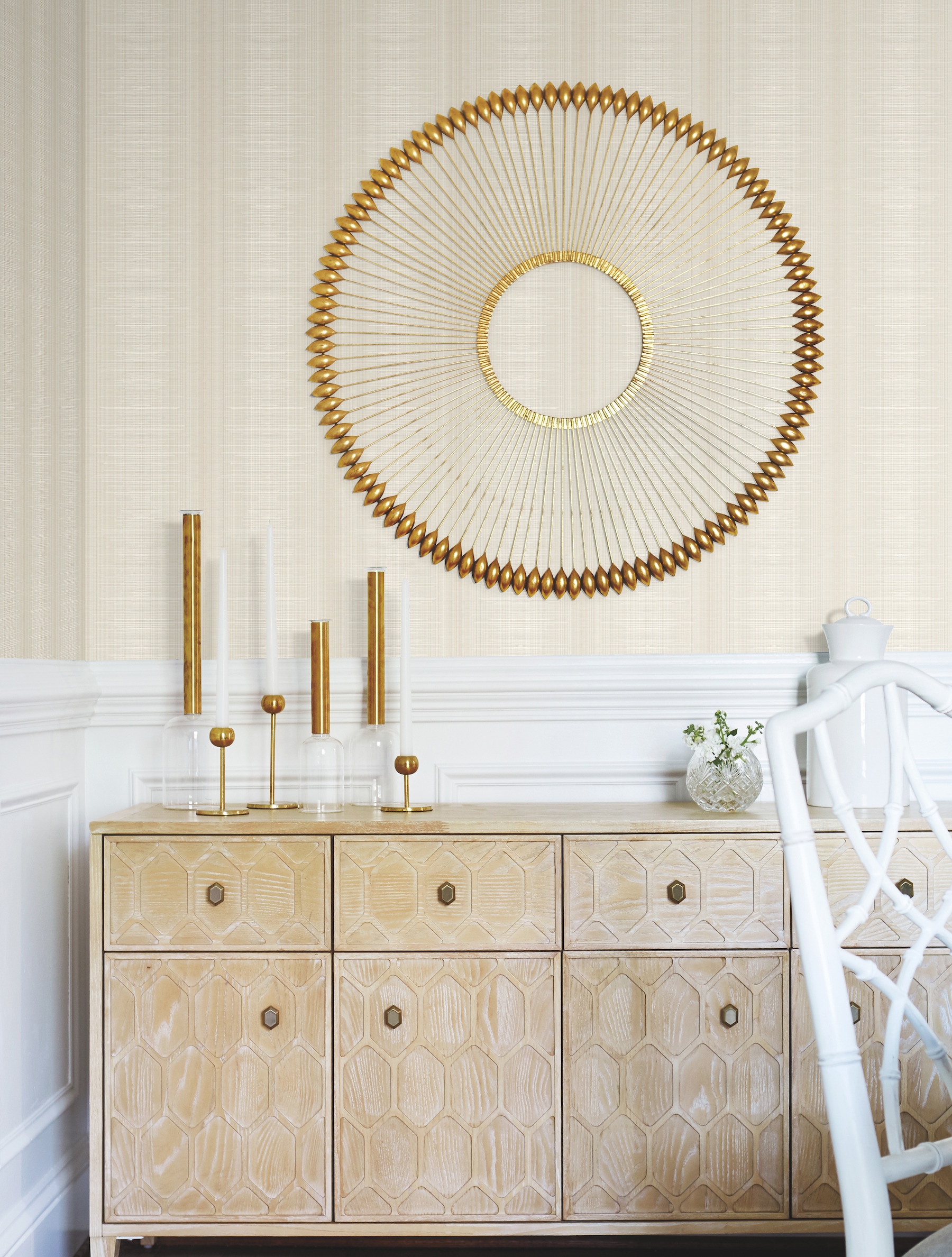 York Wallcoverings TL1958 Handpainted Traditionals 60.8-Sq. Feet Beige Non-woven Stripes Unpasted Wallpaper