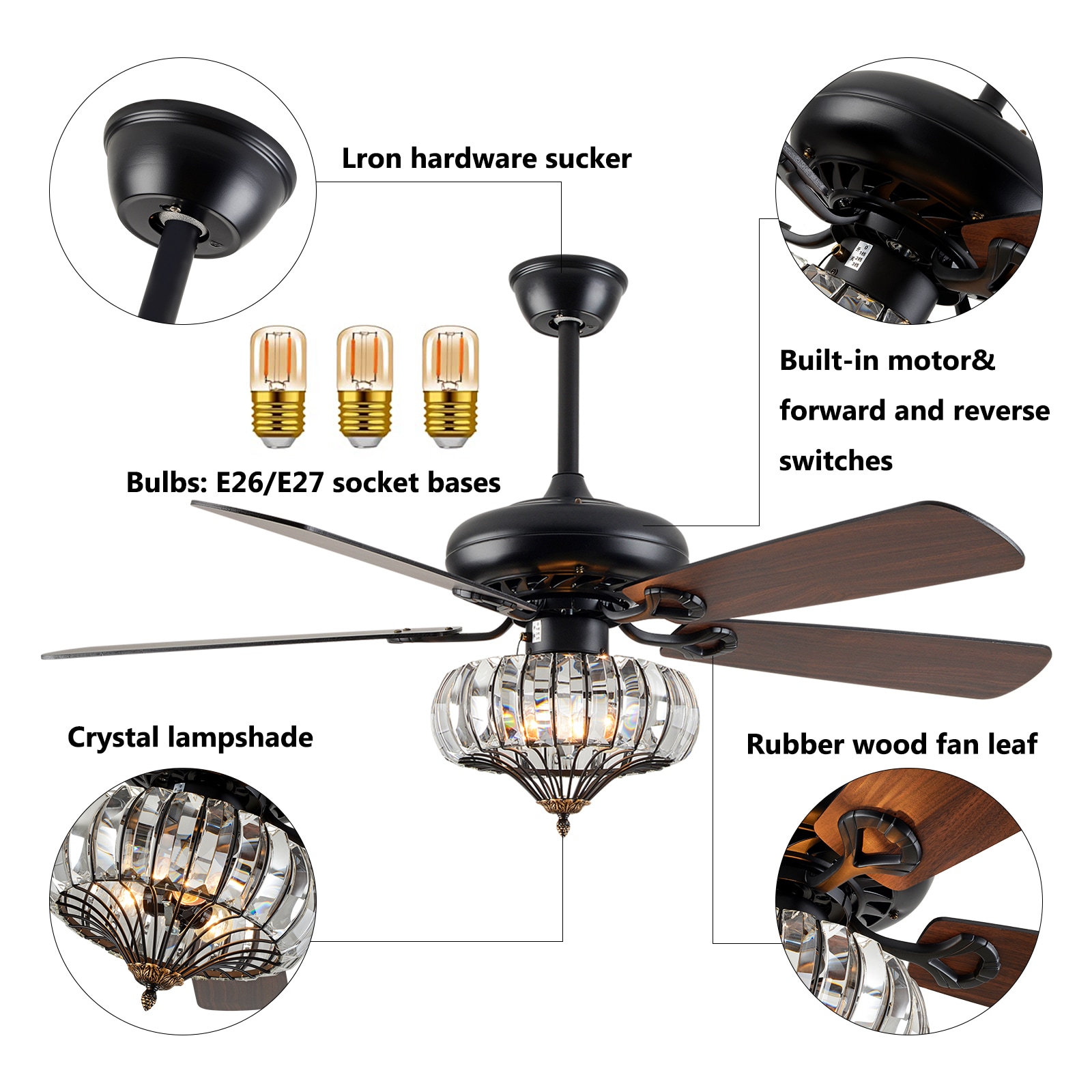 Oukaning HCX187-US Ceiling-Fans - View #6