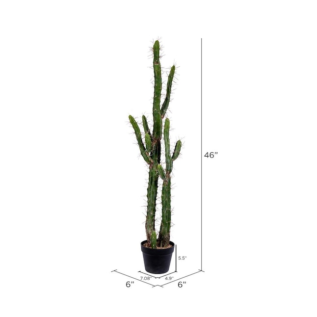 Vickerman 46-in Green Indoor Artificial Cactus Plants in the Artificial  Plants & Flowers department at Lowes.com