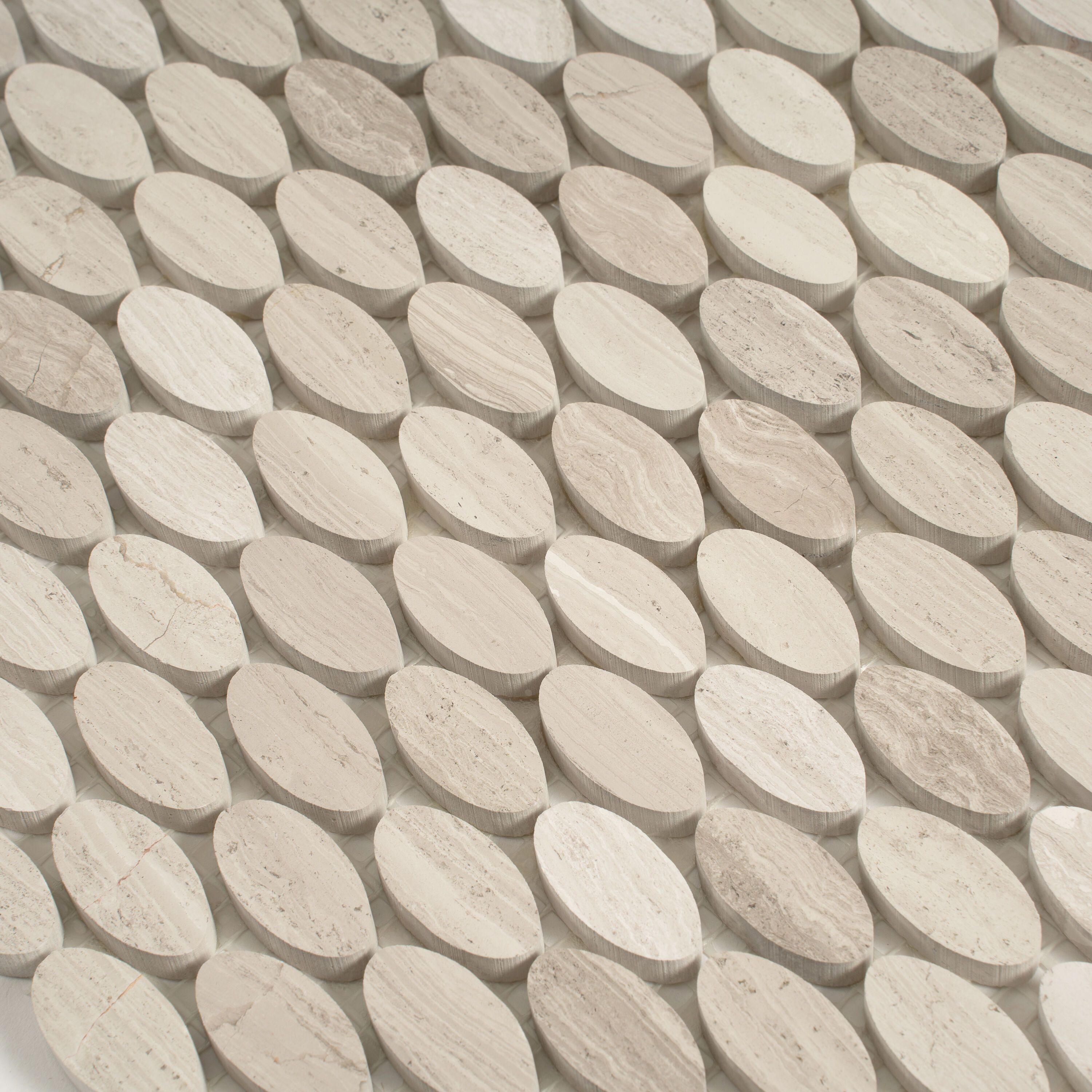 Apollo Tile Gray 11-in x 12-in Polished Natural Stone Marble Honeycomb Wood Look Floor and Wall Tile (4.51-sq. ft/ Carton)