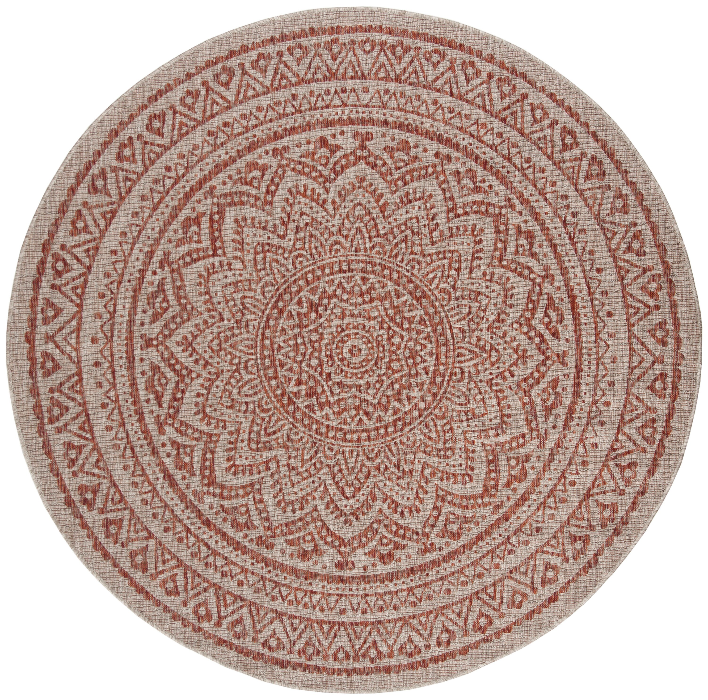 Terracotta Rug 8x8 Wool 6x6 Rugs Rust Rugs 5x5, Round Rugs, Living Room Rugs  