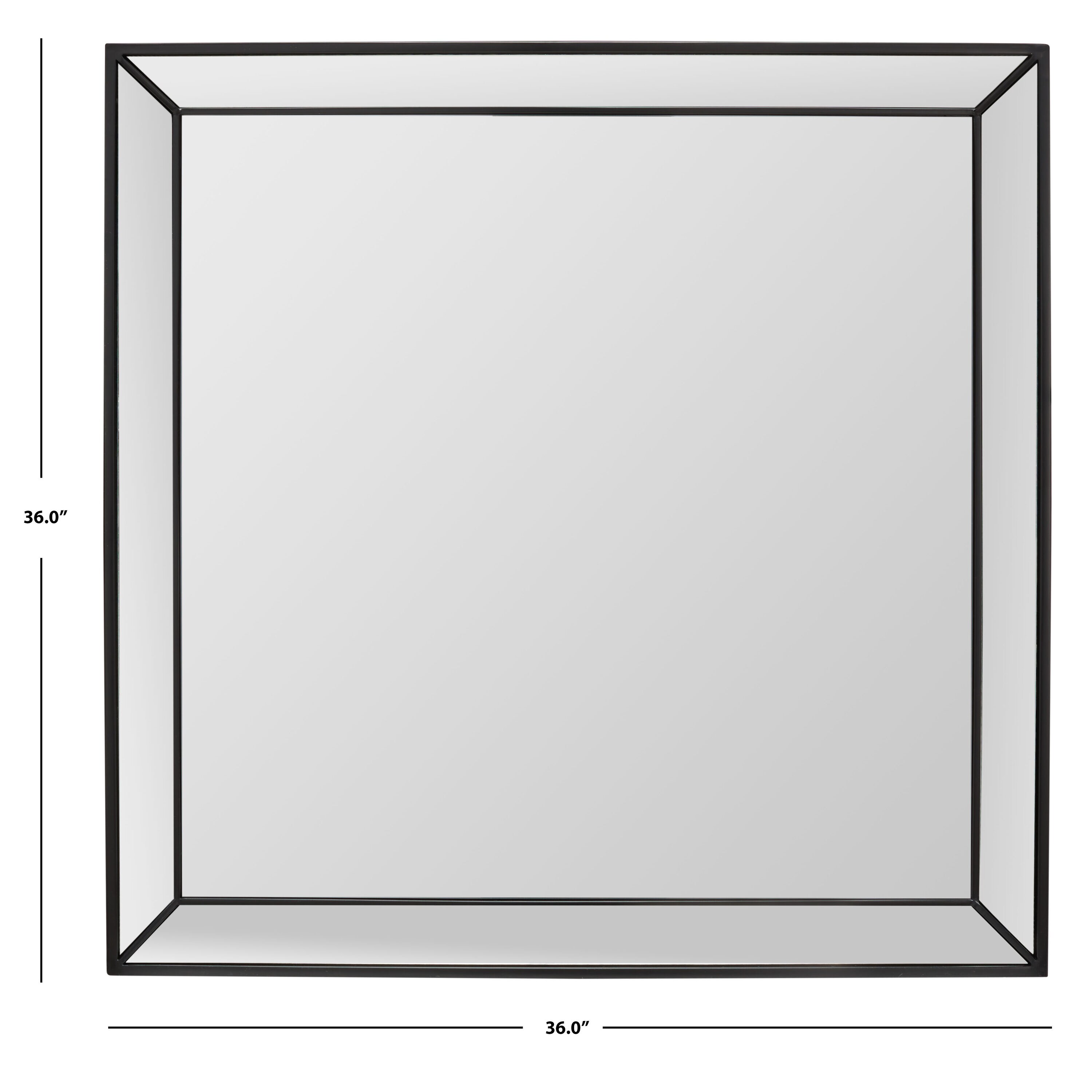 Presea Black Square Beveled Wall Mirror