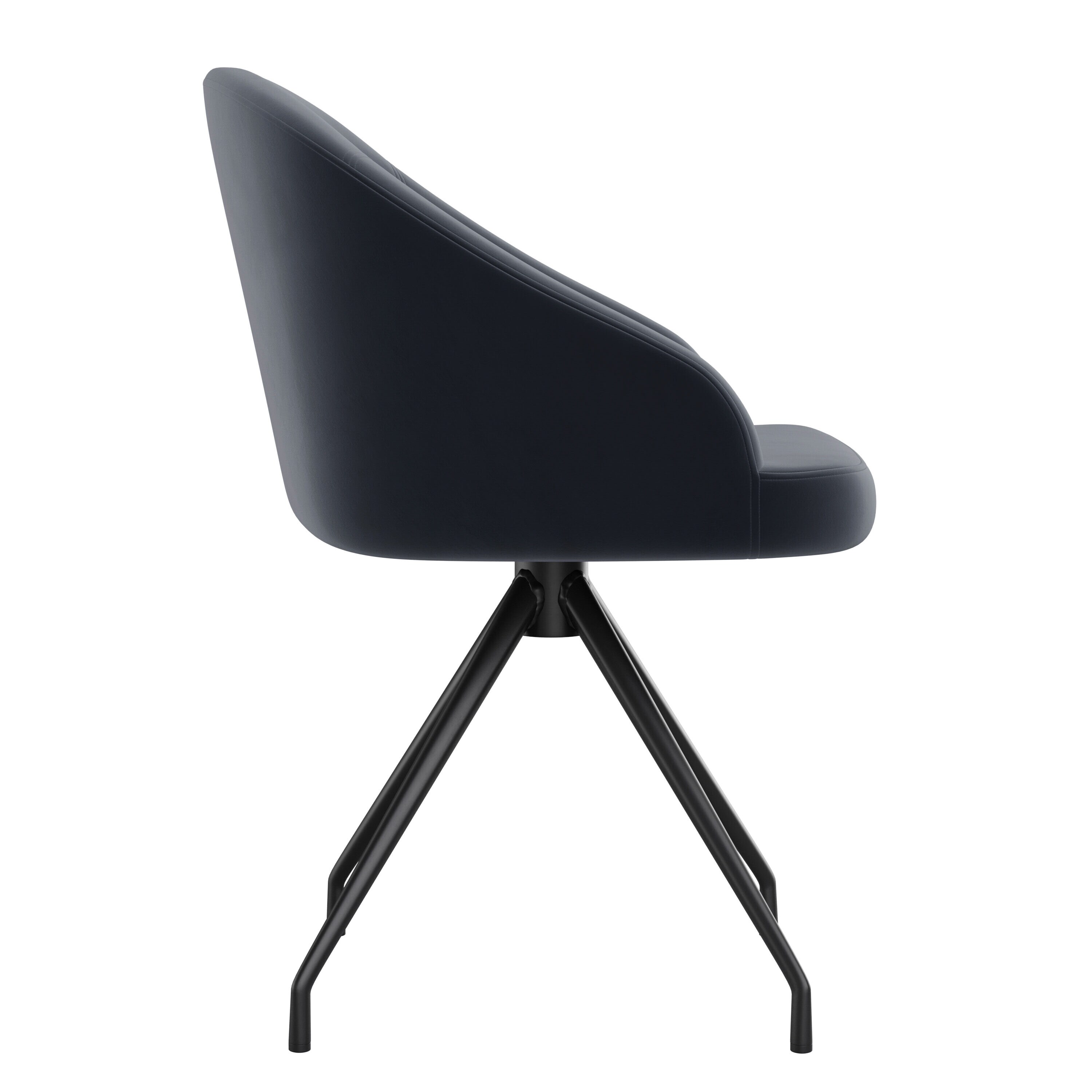 Gray Velvet and Oil Rubbed Bronze Swivel Office Chair