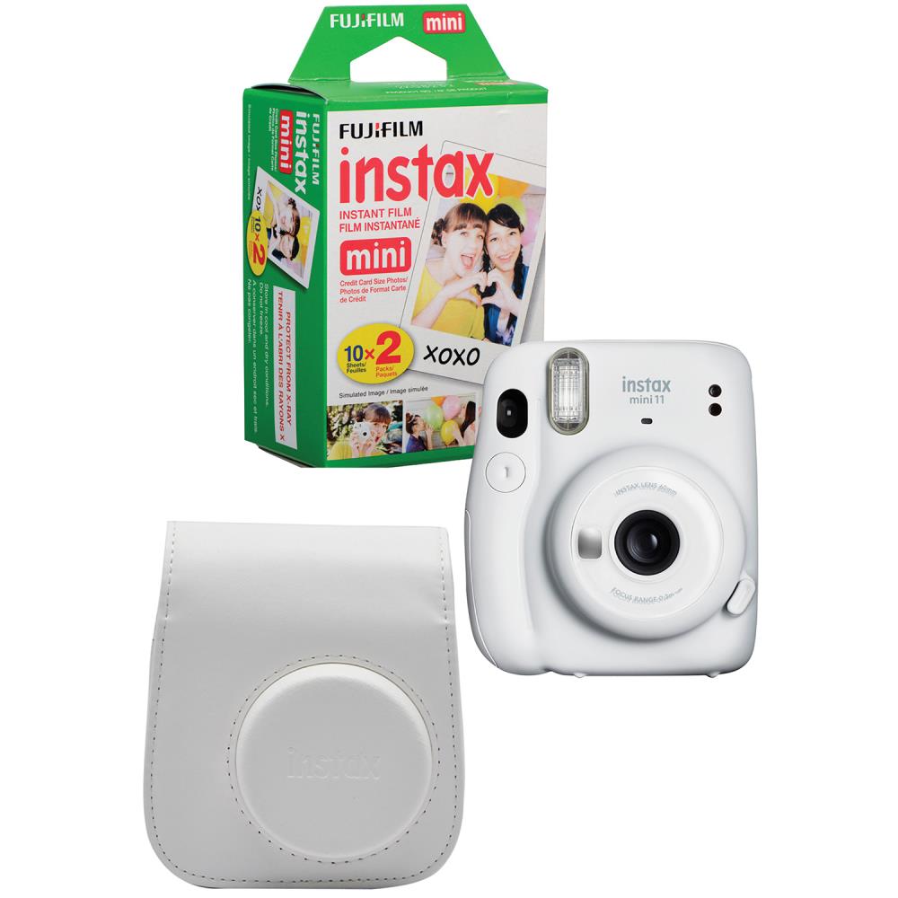 Andes Condimento coser Fujifilm instax mini 11 (Ice White), instax mini 11 Case (Ice White), and instax  mini Film Twin Pack Bundle at Lowes.com