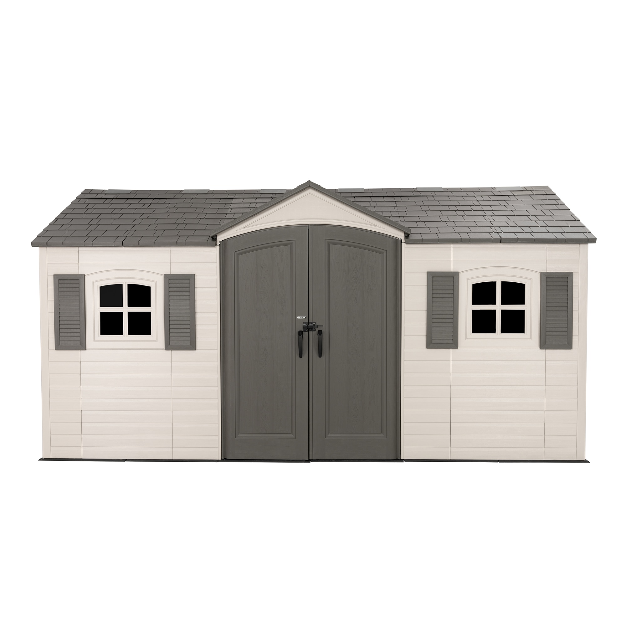 LIFETIME PRODUCTS 60465 8-ft x 15-ft Legacy Brown Gable Resin Storage Shed (Floor Included)