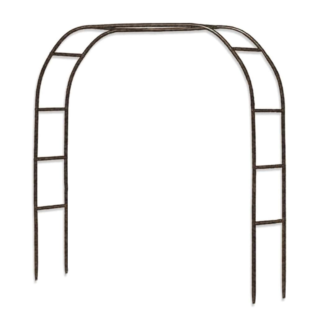 AHIOU HOME ZAAHG-135029GA Downey 5.5-ft W x 7.8-ft H Arched Brown Steel Garden Arbor