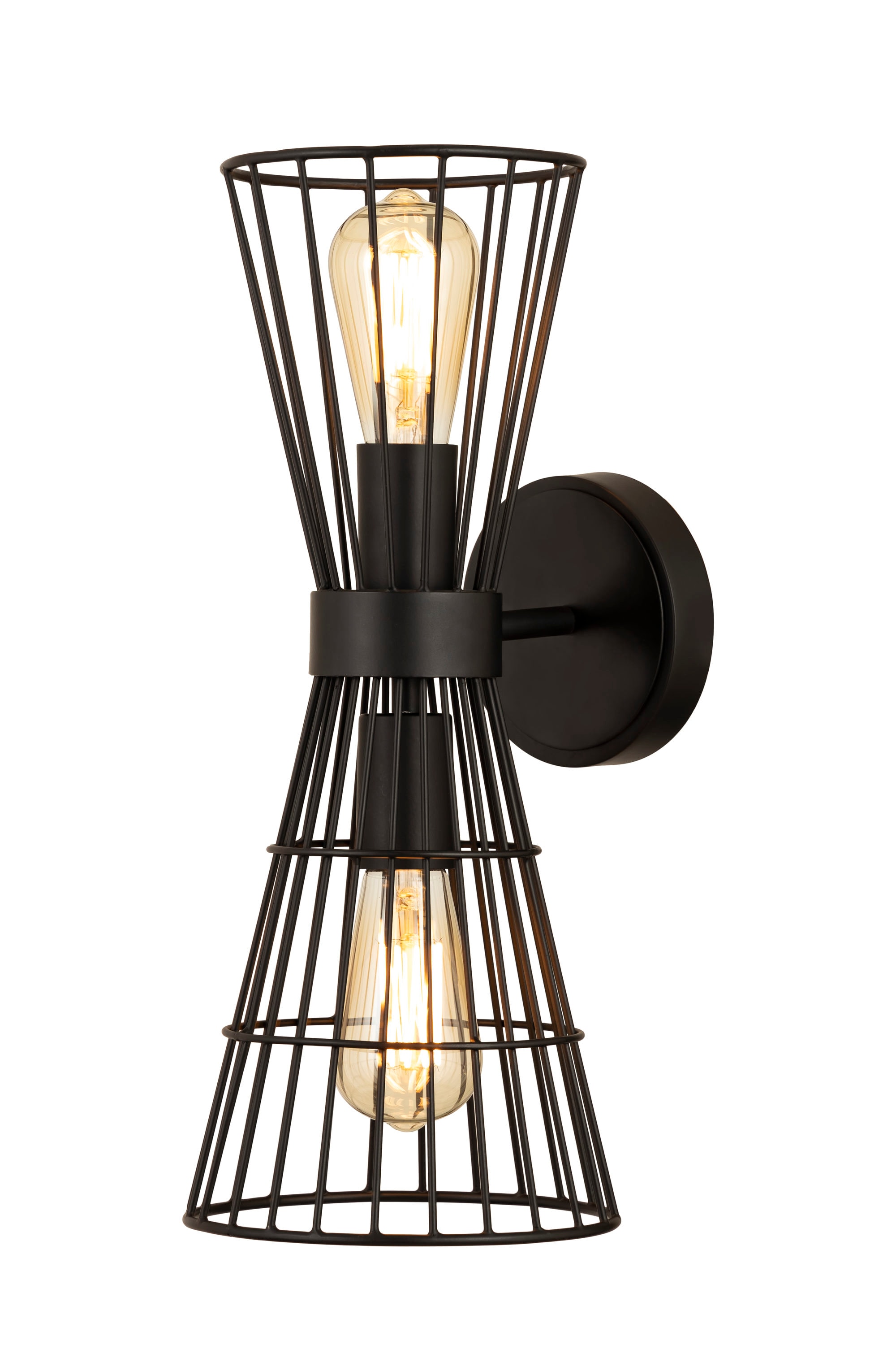 Alito 17.5" Black Iron Dimmable Wall Sconce