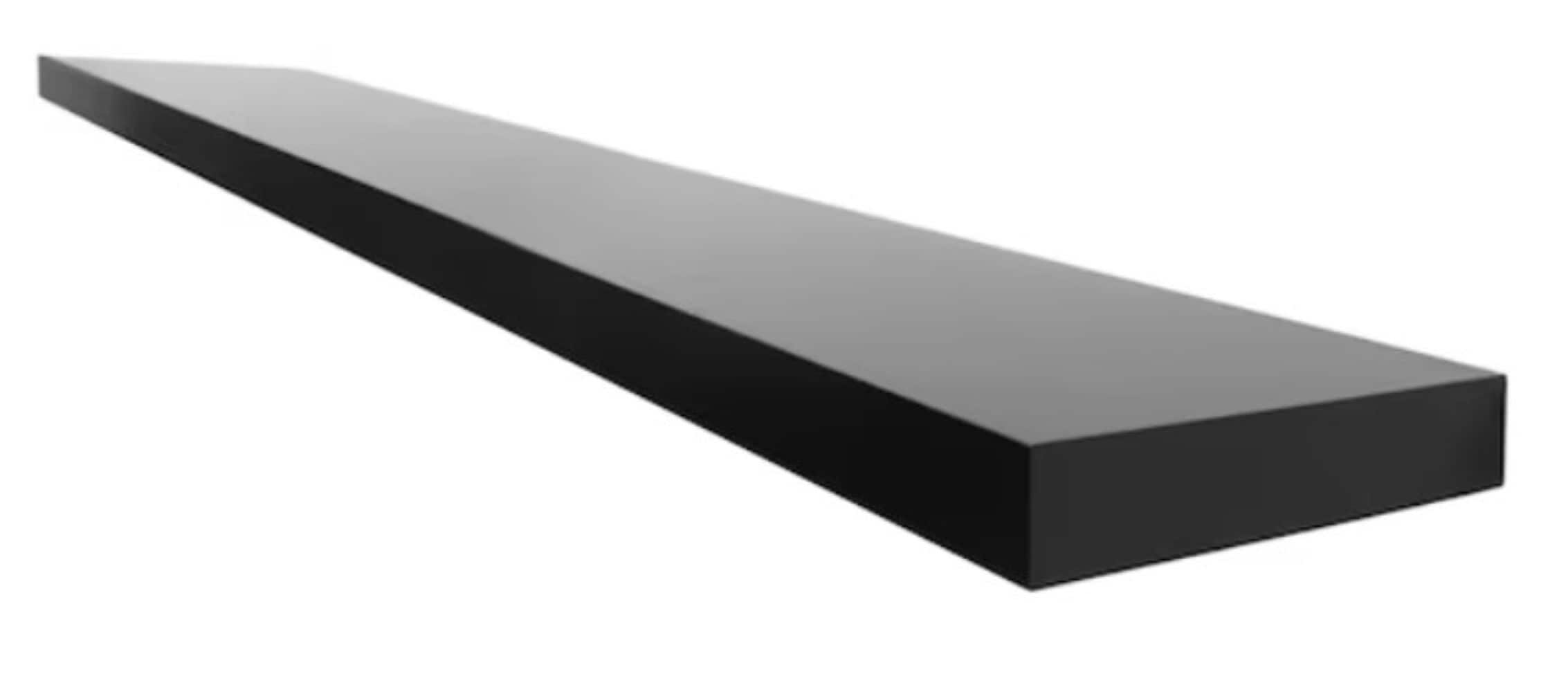 Origin 21 LOWE48WMS-BL 47.24-in L x 7.87-in D x 1.5-in H Black Particleboard Rectangular Floating shelf