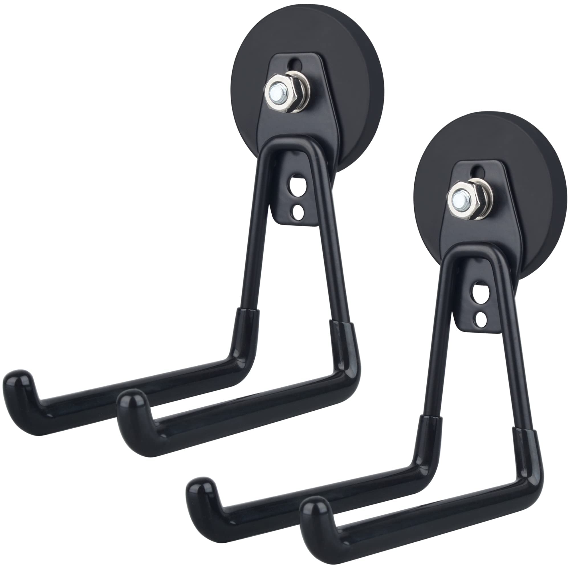 UUDULY  Magnetic Hooks Heavy Duty Extra Large 2 pack Tool Hooks for Garage Workshop Organization Power Tool Organizer for Metal Cabinet Steel
