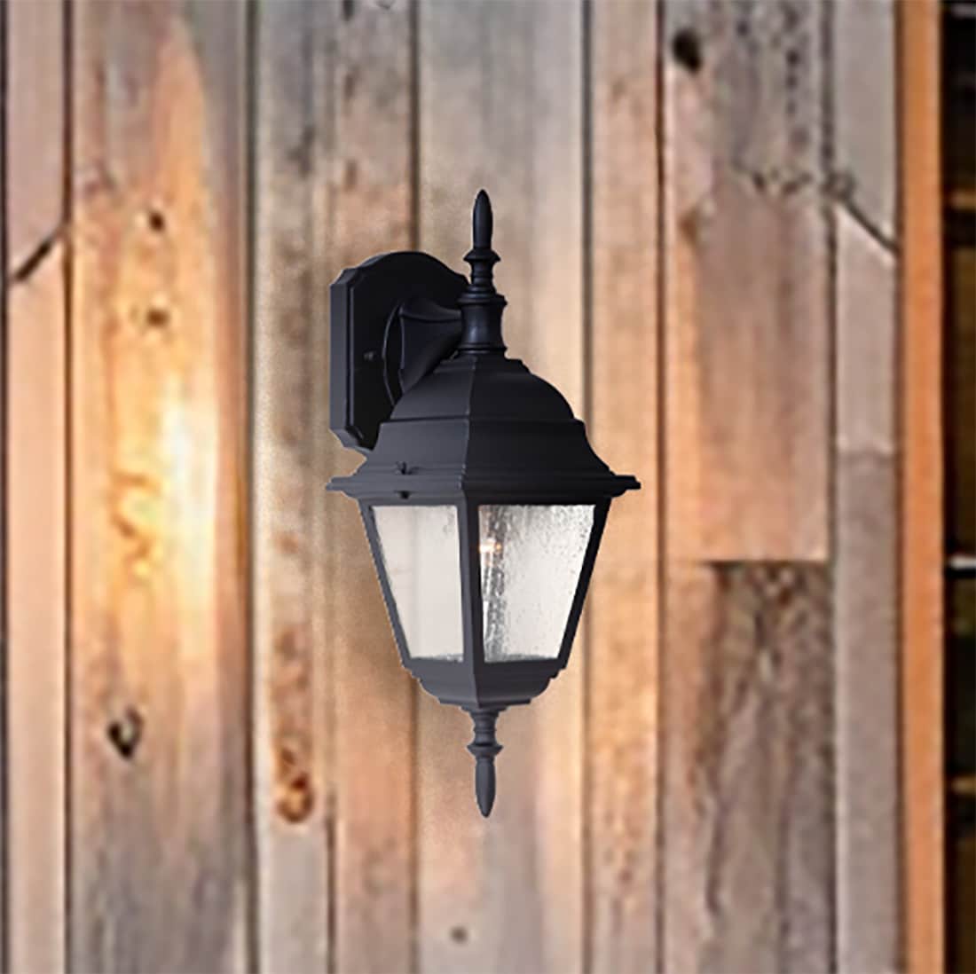 Minka Lavery 9067-66 Bay Hill 1 -Light 16.5-in H Matte Black Hardwired Outdoor Wall Light