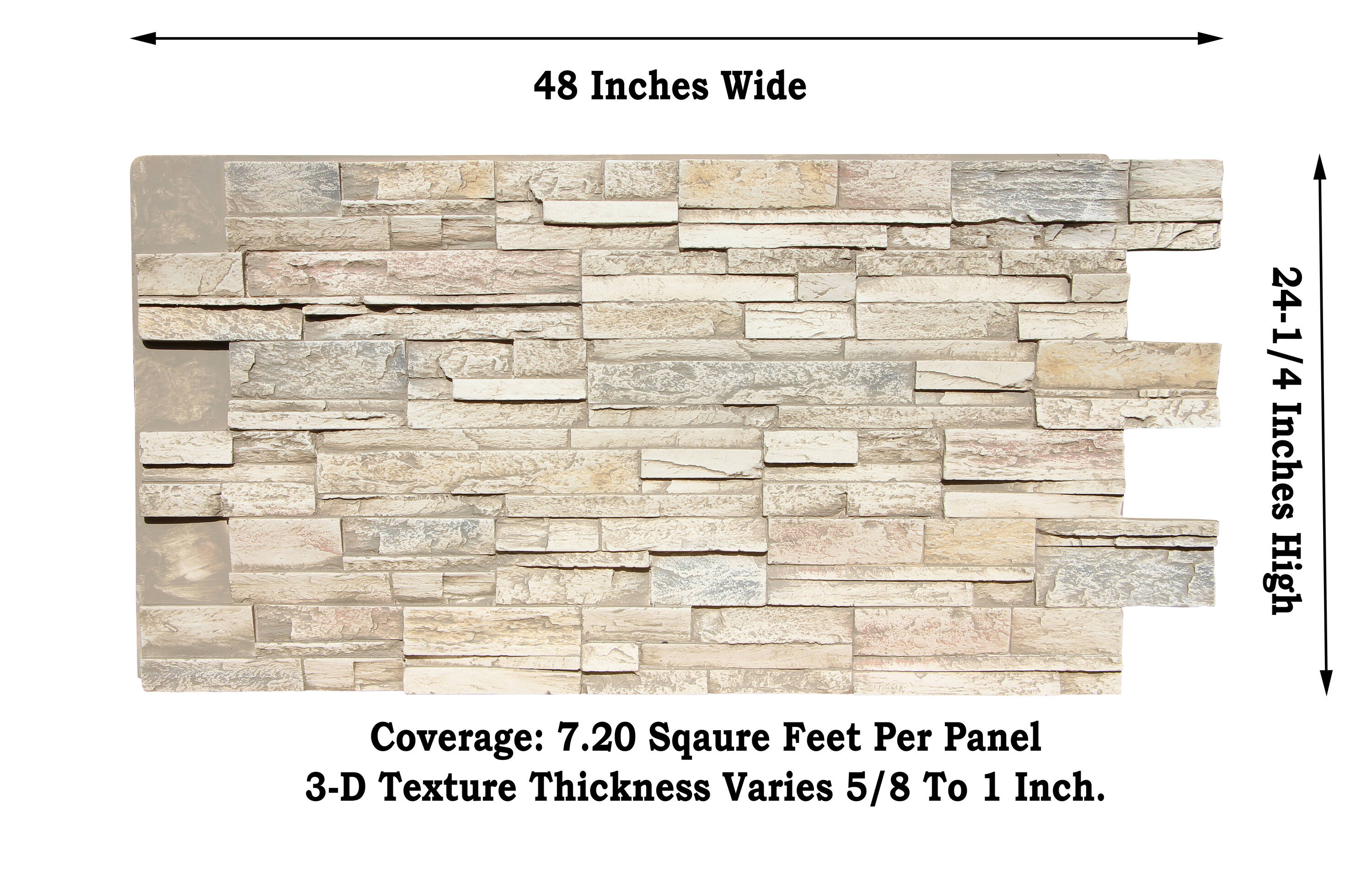 Tritan BP Traditions Faux Stone Panel 7.2-sq ft Frosted