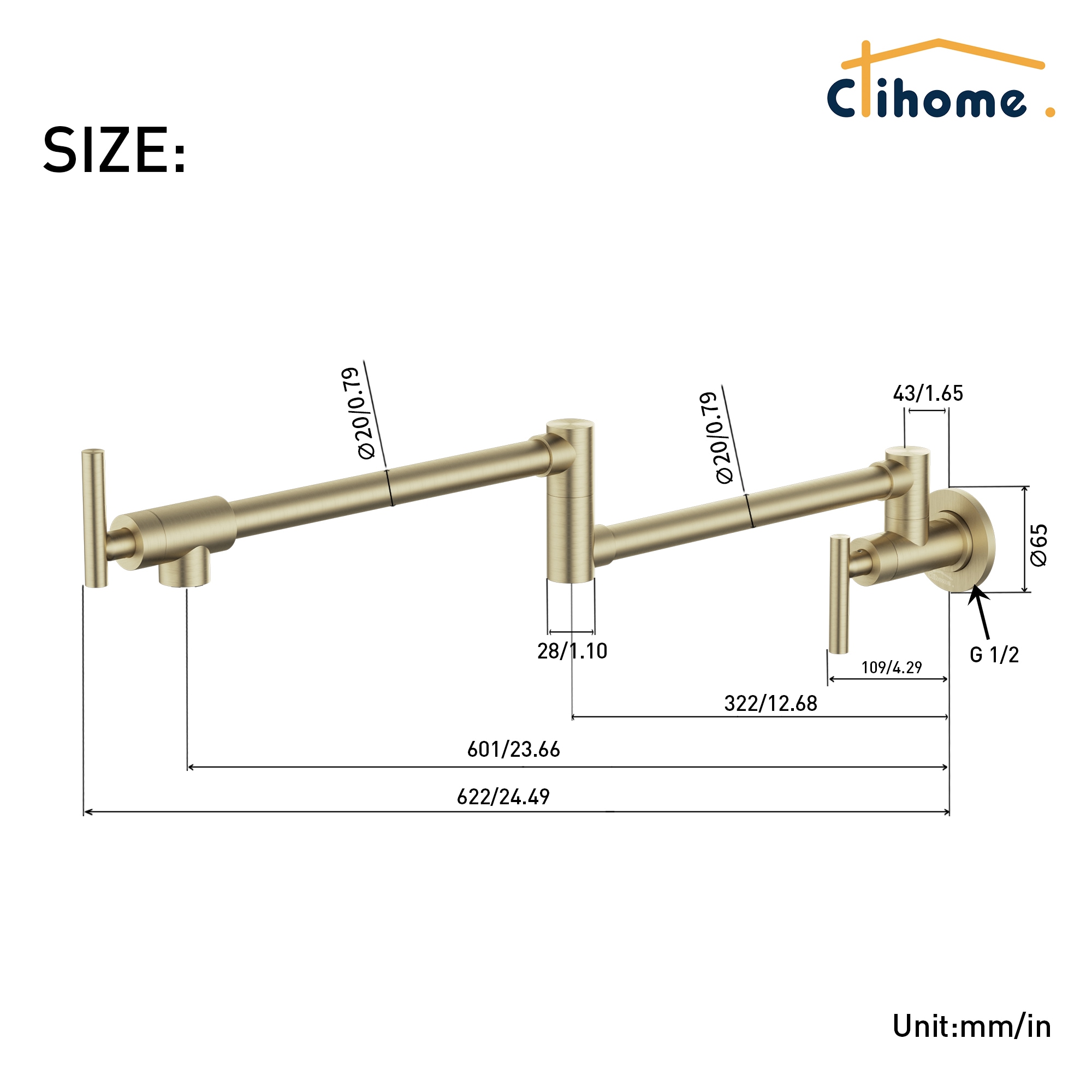 Clihome DG-KF46BG Kitchen-Faucets - View #5