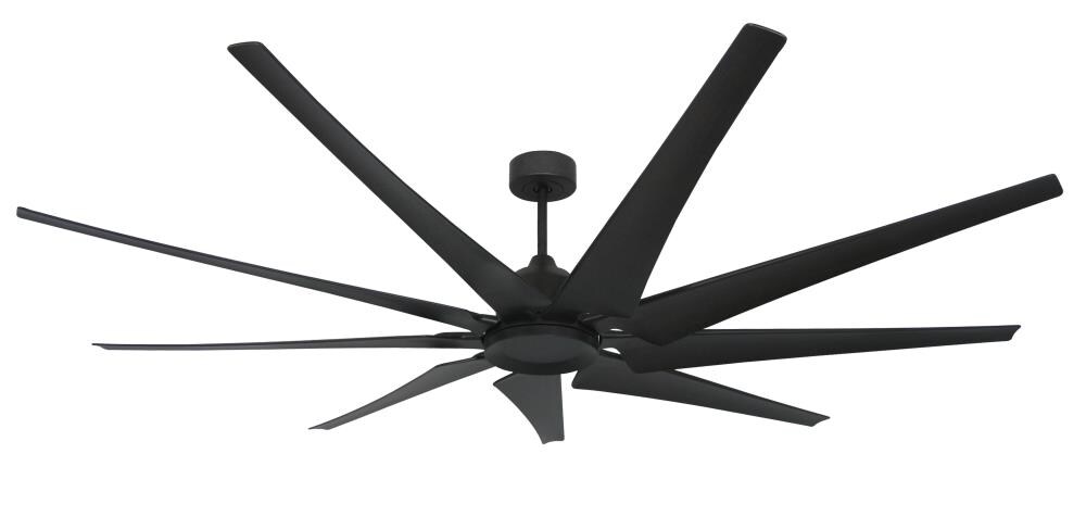 TroposAir 88506+88515 Liberator 82-Inches Oil Rubbed Bronze with Oil Rubbed Bronze Blades Indoor/Outdoor Downrod mount Smart Compatible Windmill Ceiling Fan and Remote ( 9 -Blade)