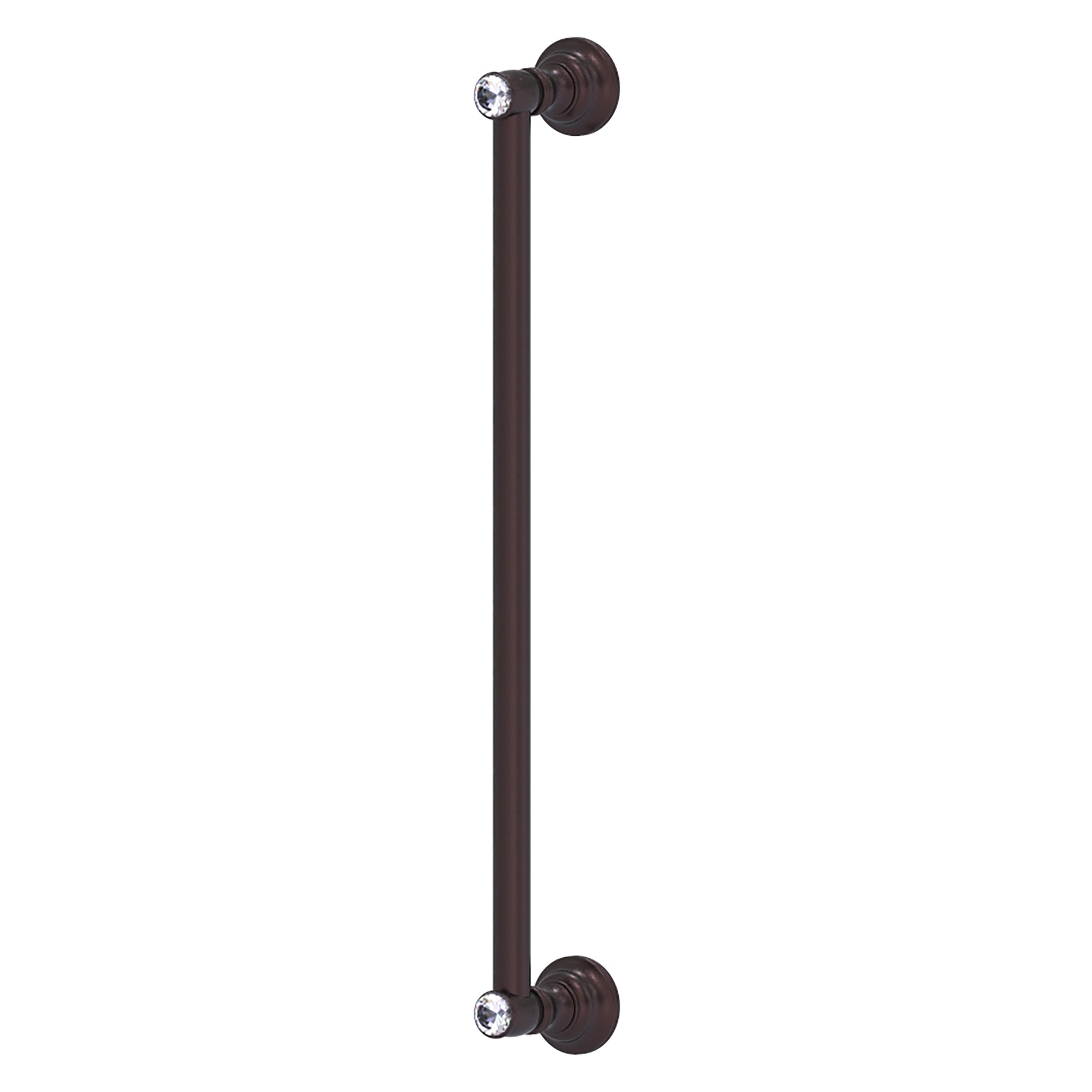 Allied Brass CC-3-18-ABZ Carolina Crystal 18-in , 457mm Center to Center Antique Bronze Dual Mount Cylindrical Bar For Use on Appliances Drawer Pulls