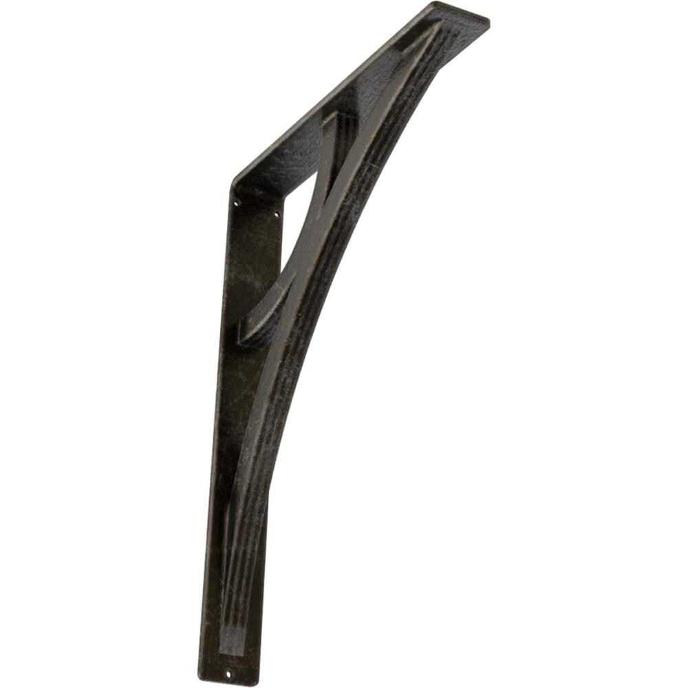 Ekena Millwork BKTM02X12X15TGLAWS Galveston 12-in x 2-in x 15-in Gray Wrought iron Countertop support bracket