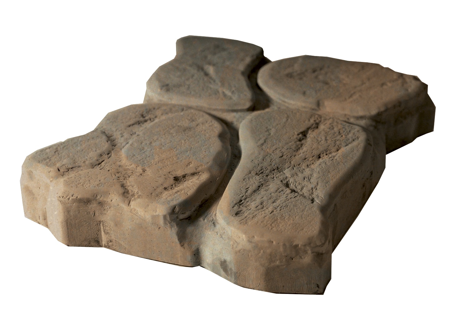 15ALAMEDAPWA01 13-Inches L x 11-Inches W x 2-Inches H Irregular Charcoal Tan Concrete Patio stone