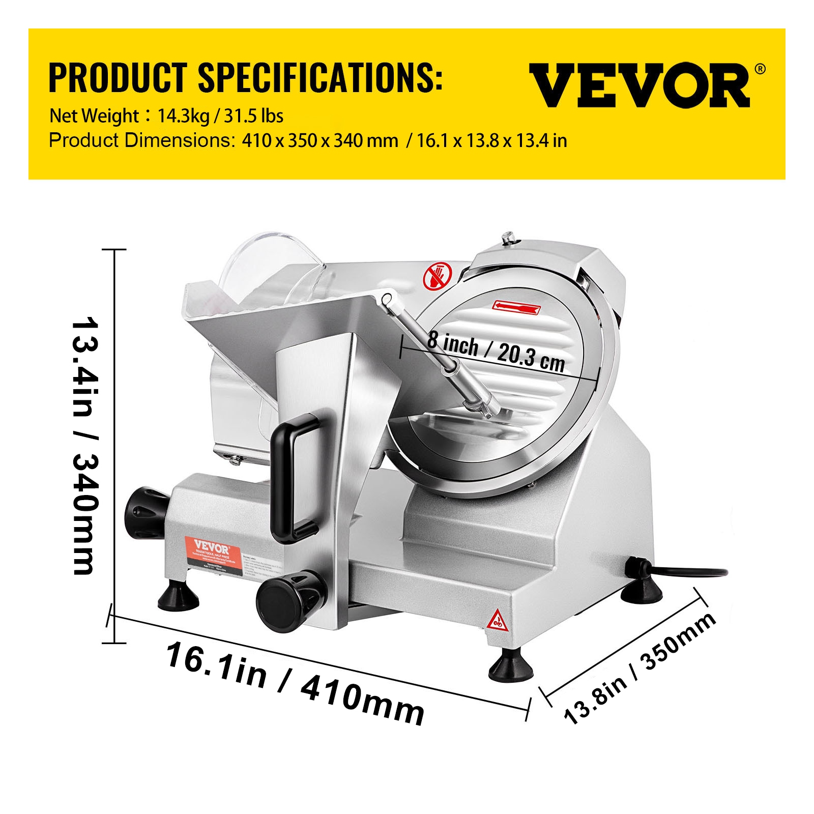 VEVOR YCB8240W8110V4GL4V1 Food-Slicers - View #8