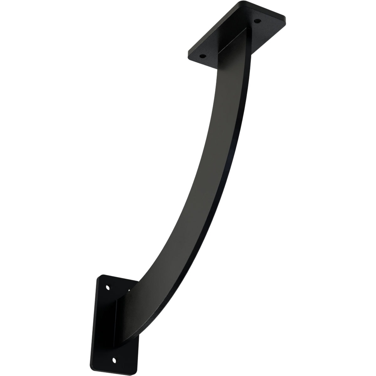 Ekena Millwork BKTM02X11X11BRPBL Bradford 11-in x 2-in x 11-in Black Steel Countertop support bracket