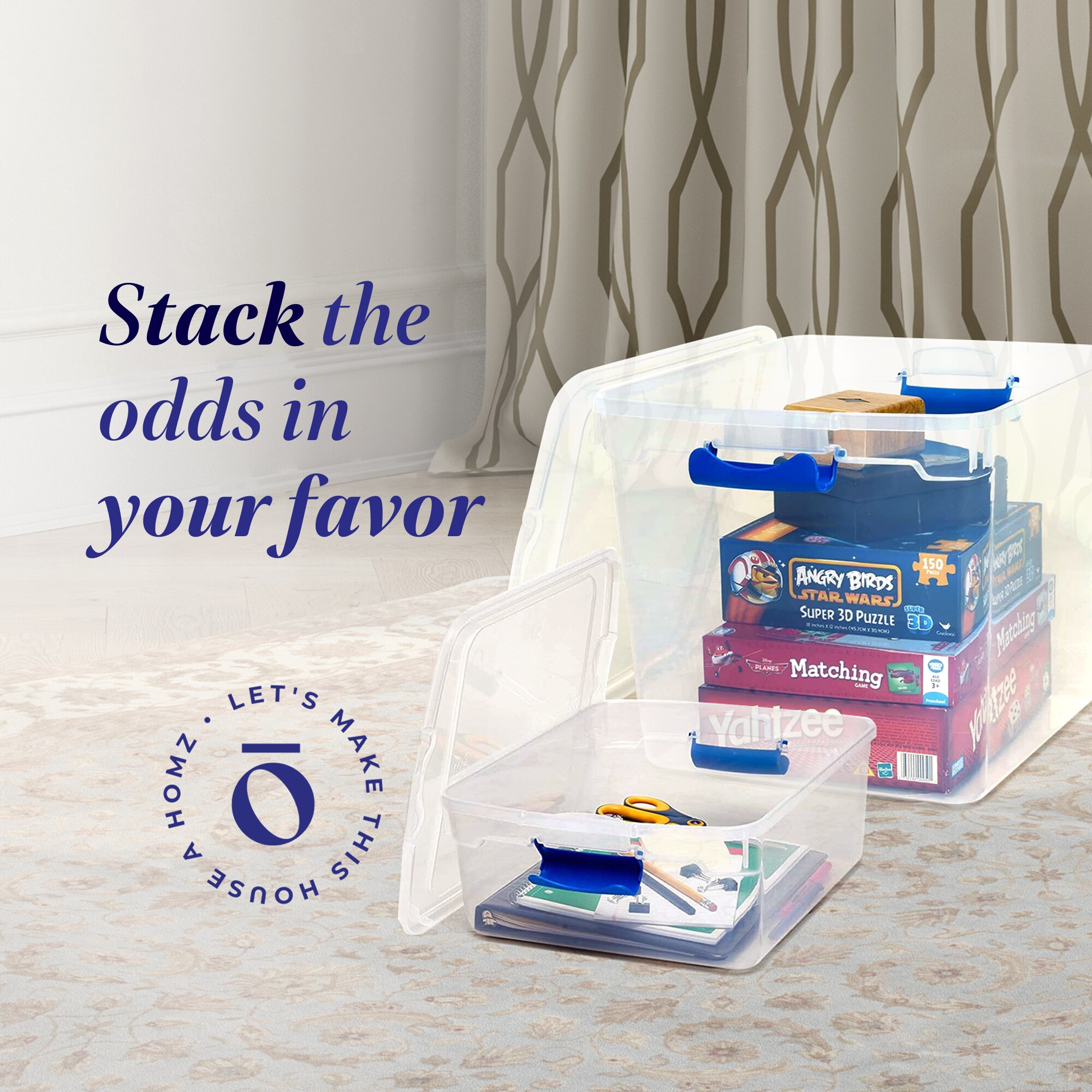 Homz Products 286175 Plastic-Storage-Totes - View #2