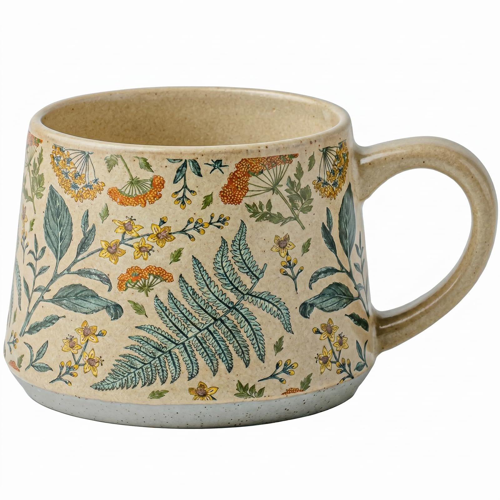 Aoibox  Hand Painted Floral Ceramic Latte Coffee Mug Summer Whisper Gradient Rim Pottery Tea Cup for Women