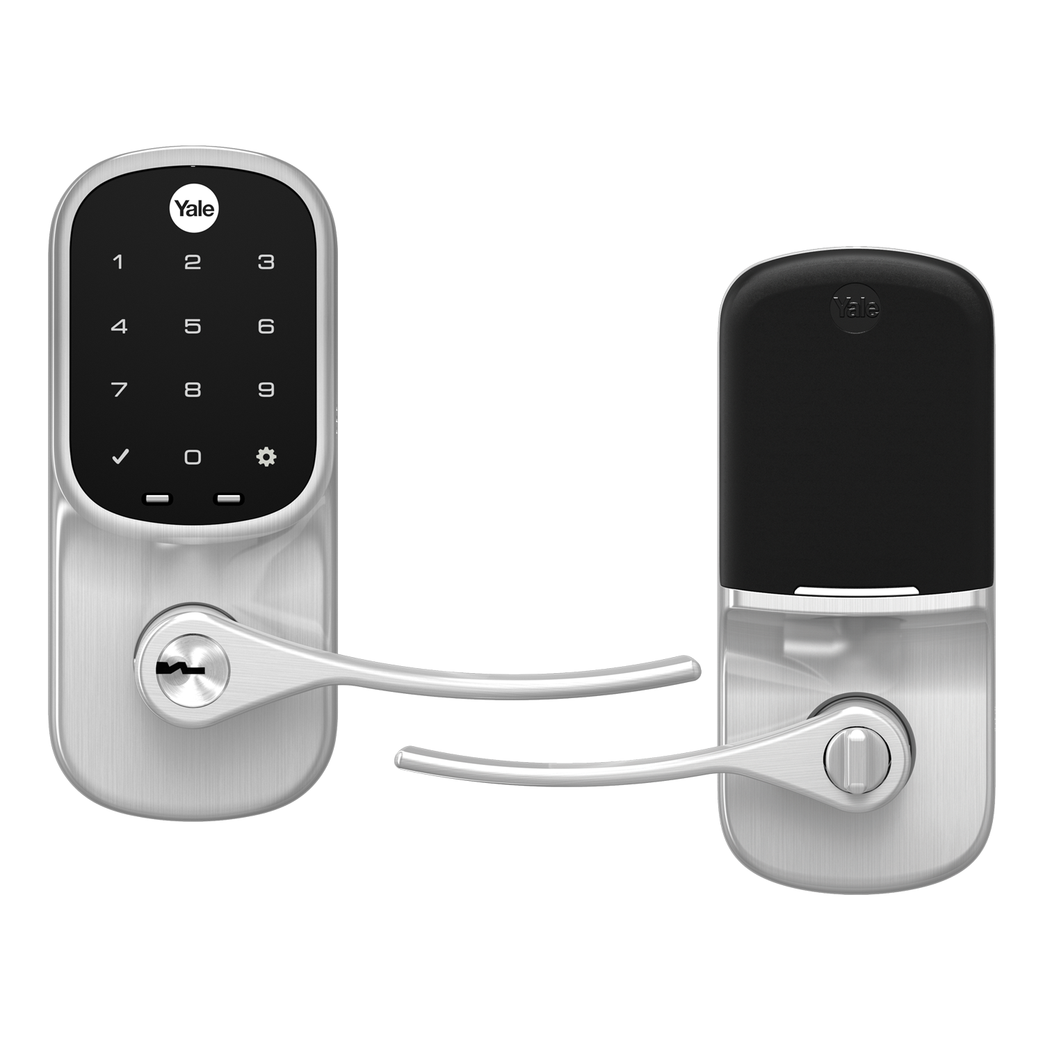 Yale Assure Lock Smart Lever Satin Nickel Smart Lock Electronic Handleset with Wifi Bluetooth Touchscreen Keypad YRL226-WF1-619 Sansujyuku sansujyuku.com