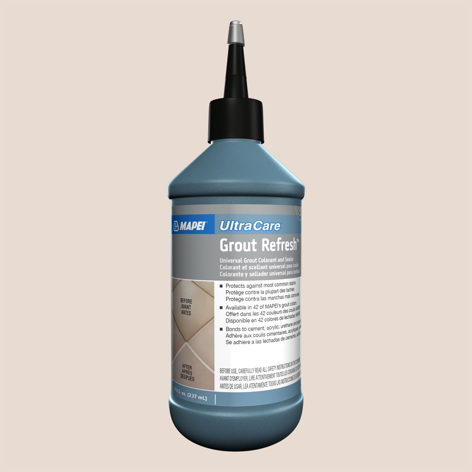 MAPEI 5LA522233 Grout Refresh 8 Fluid ounce(s) Honey Butter #5222 Ceramic/porcelain tile Grout sealer