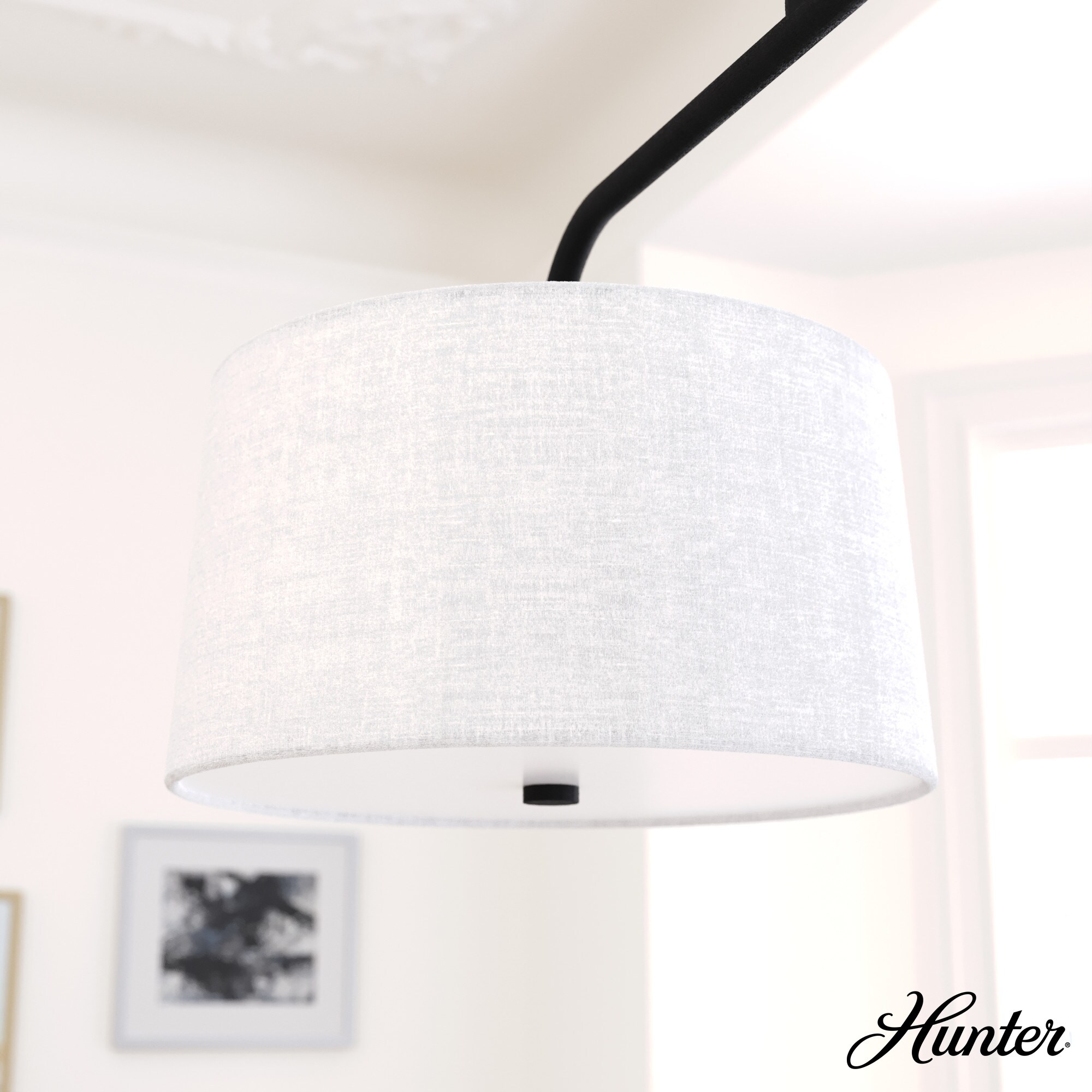 Hunter Cottage Hill 6-Light Satin Black Modern/Contemporary Led Chandelier