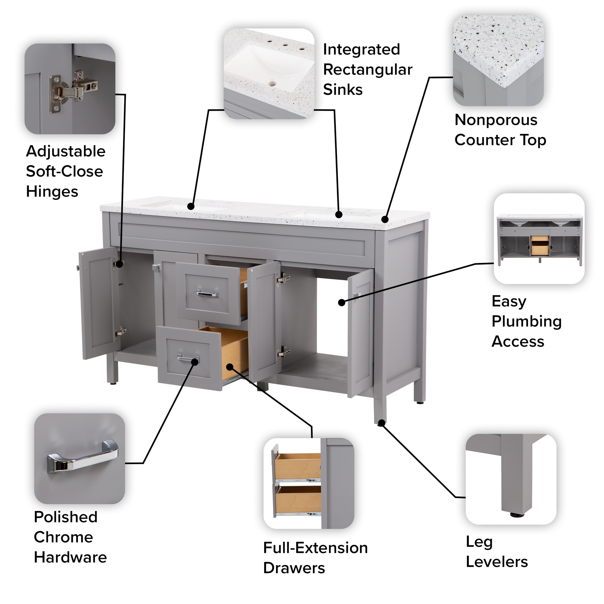 Diamond NOW C60W30016 Bath-Vanity-Combo - View #6
