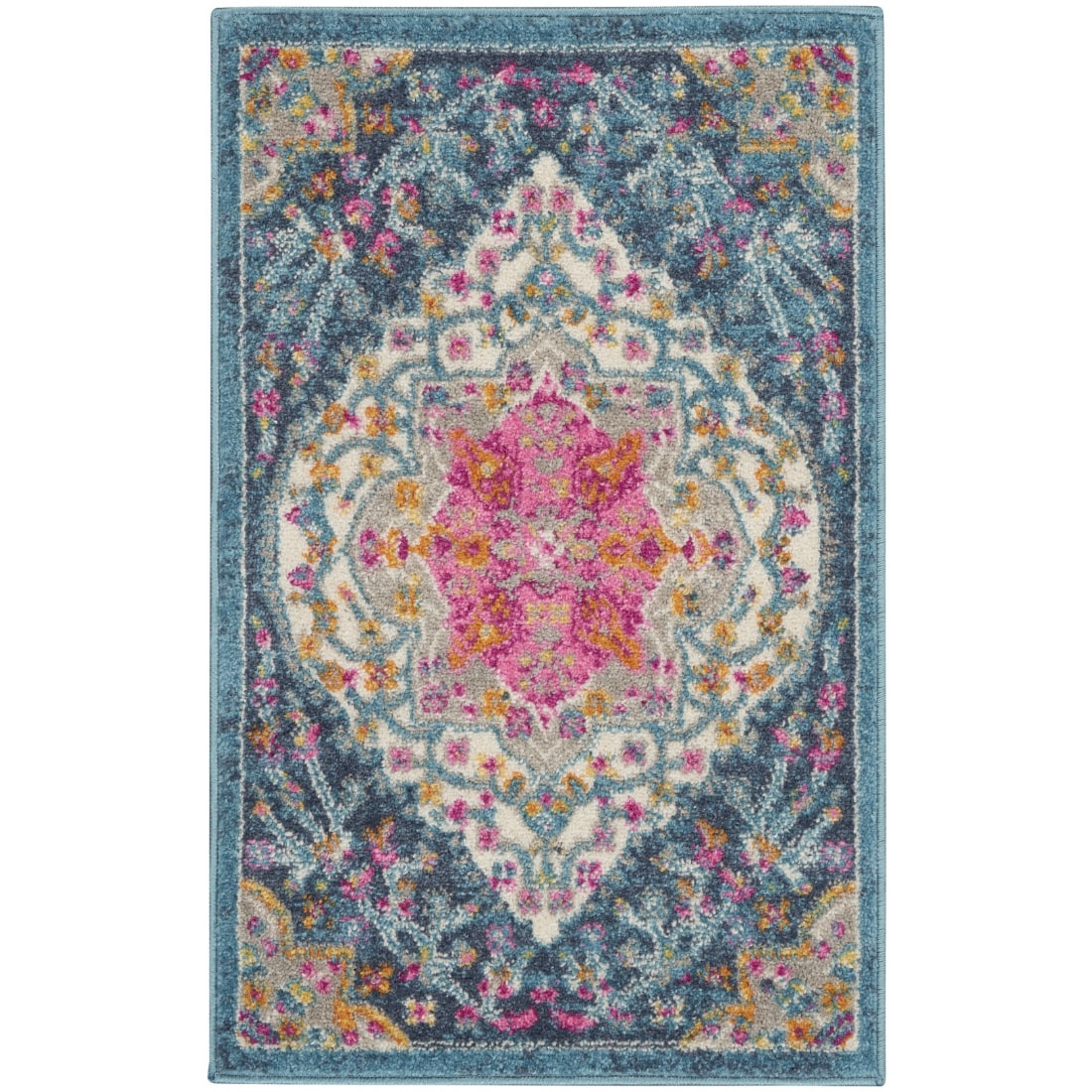 HomeRoots 4000385741 2 x 3 (ft) Loomed Polypropylene Multicolor Rectangular Indoor Area rug