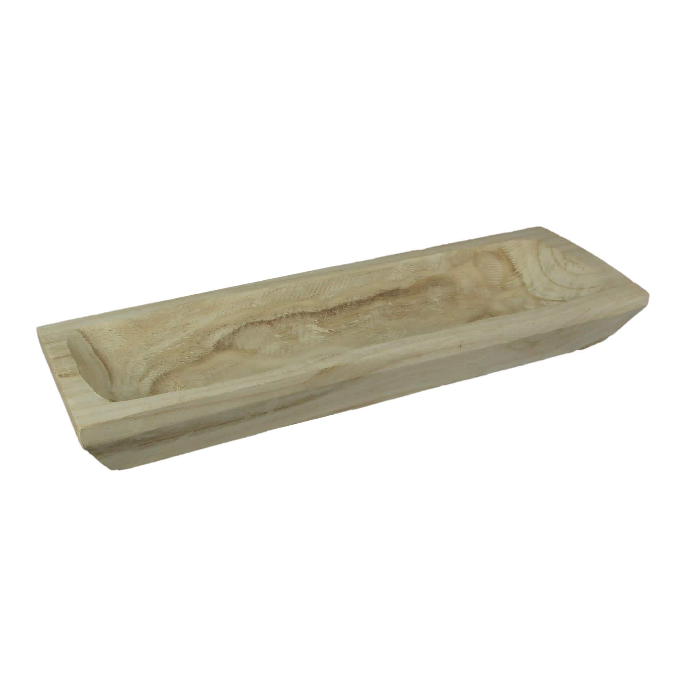 Zeckos PDH-HXWP22 Hand-Carved Wooden Decorative Centerpiece Bowl 21.75 Inches Long