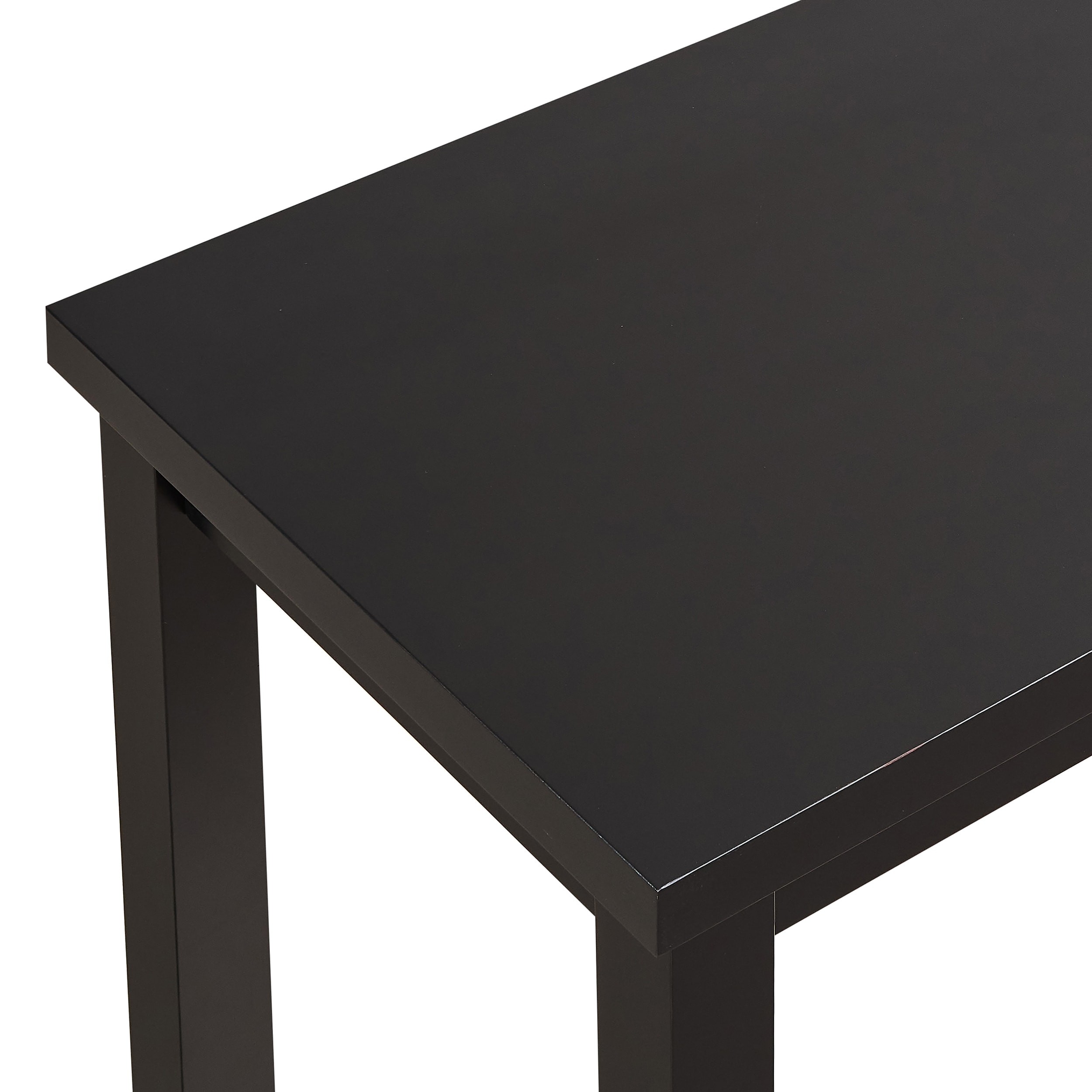 Antique Black Rectangular Wood Counter Height Bar Table