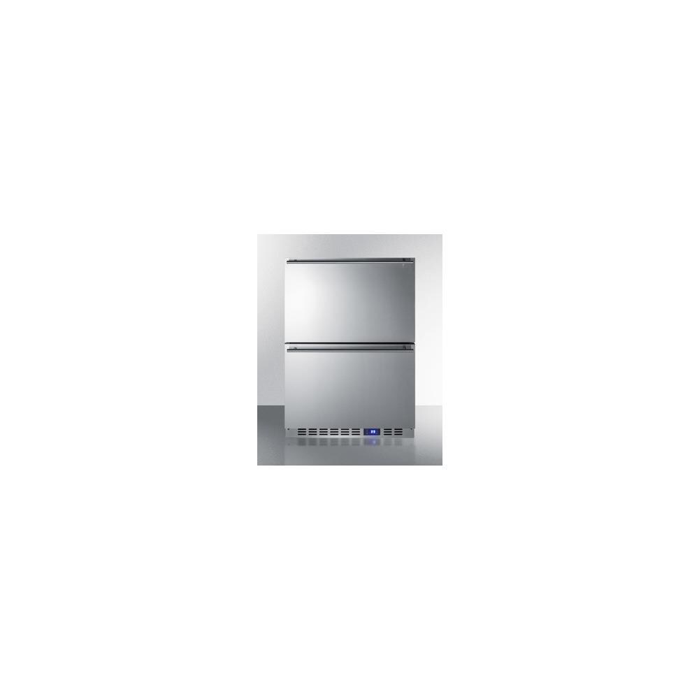 Summit Appliance SMMA1517  SPR627OS2D Outdoor Drawer Refrigerator for Built-in Residential or Commercial Use, Stainless Steel