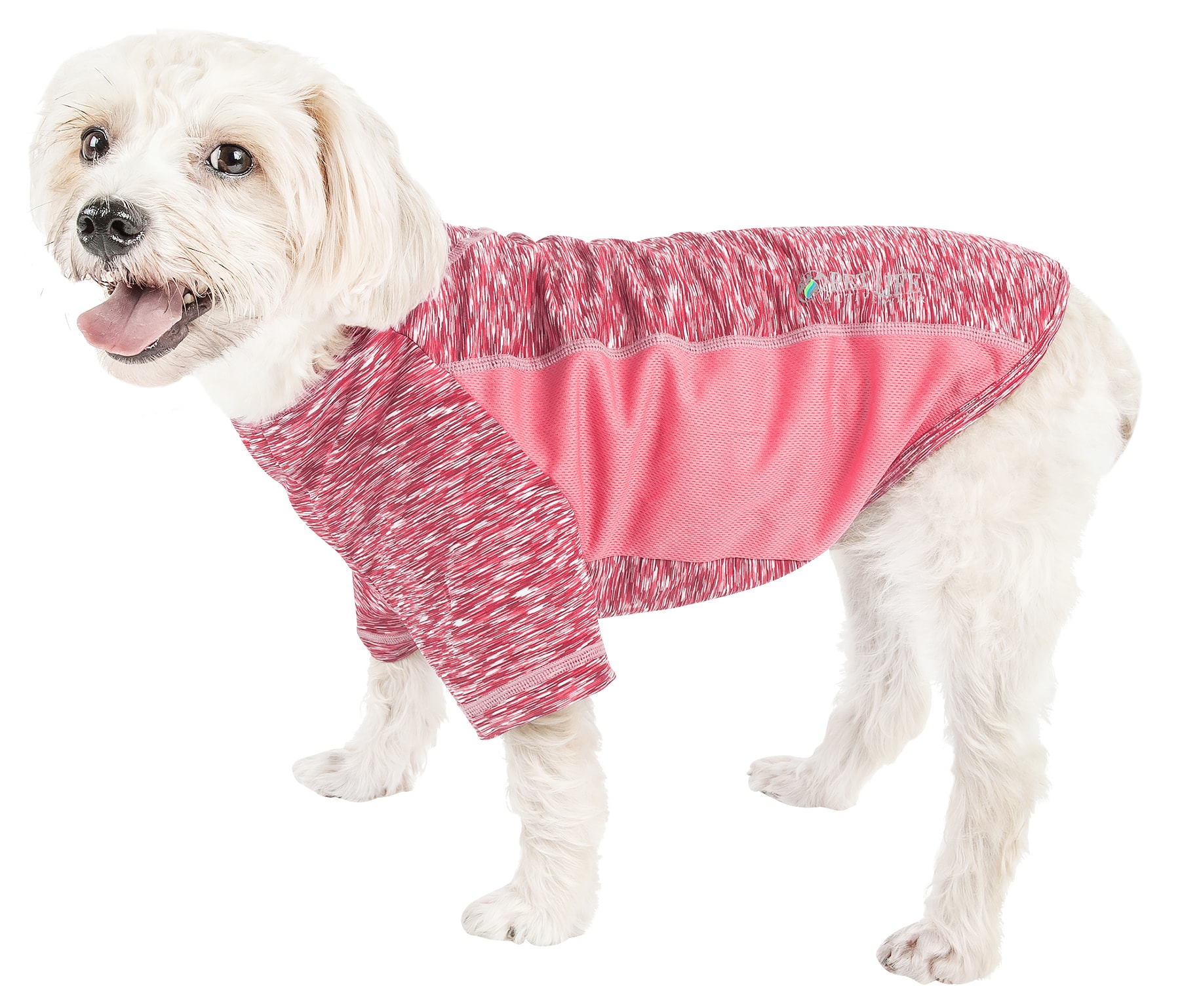 Pet Life Active 'Warf Speed' Heathered Ultra-Stretch Sporty Performance Dog T-Shirt (Blue - X-Small)