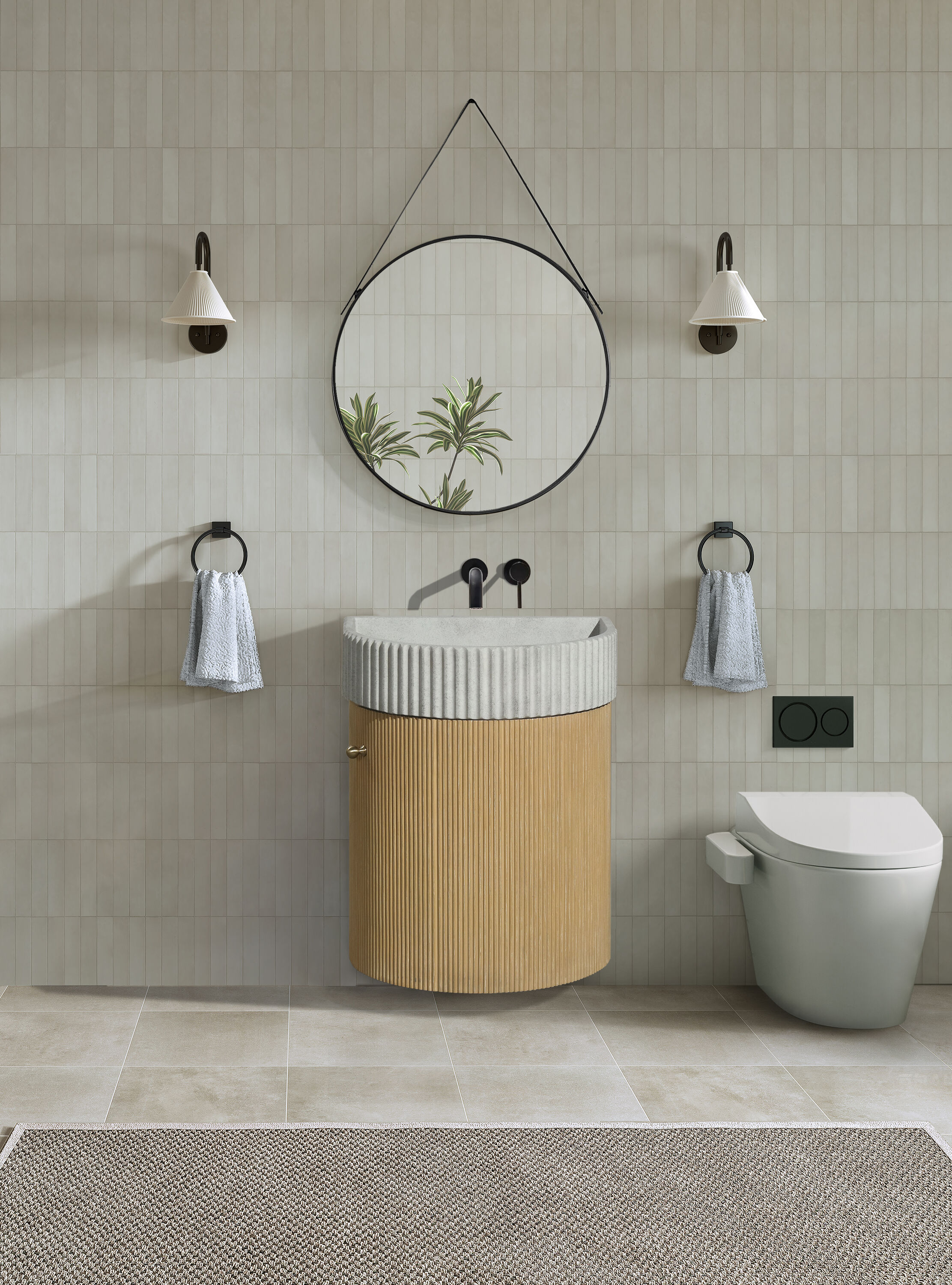Ari Kitchen & Bath AKB-MALIBU-18-OAK Bath-Vanity-Combo - View #7