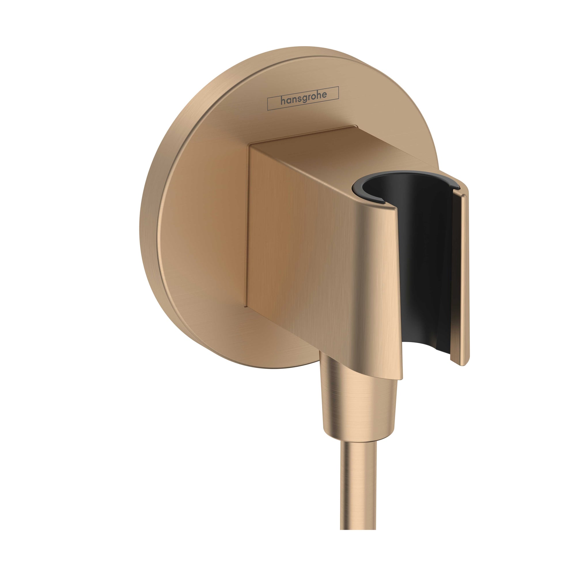 Brushed Bronze Wall Outlet with Handshower Holder