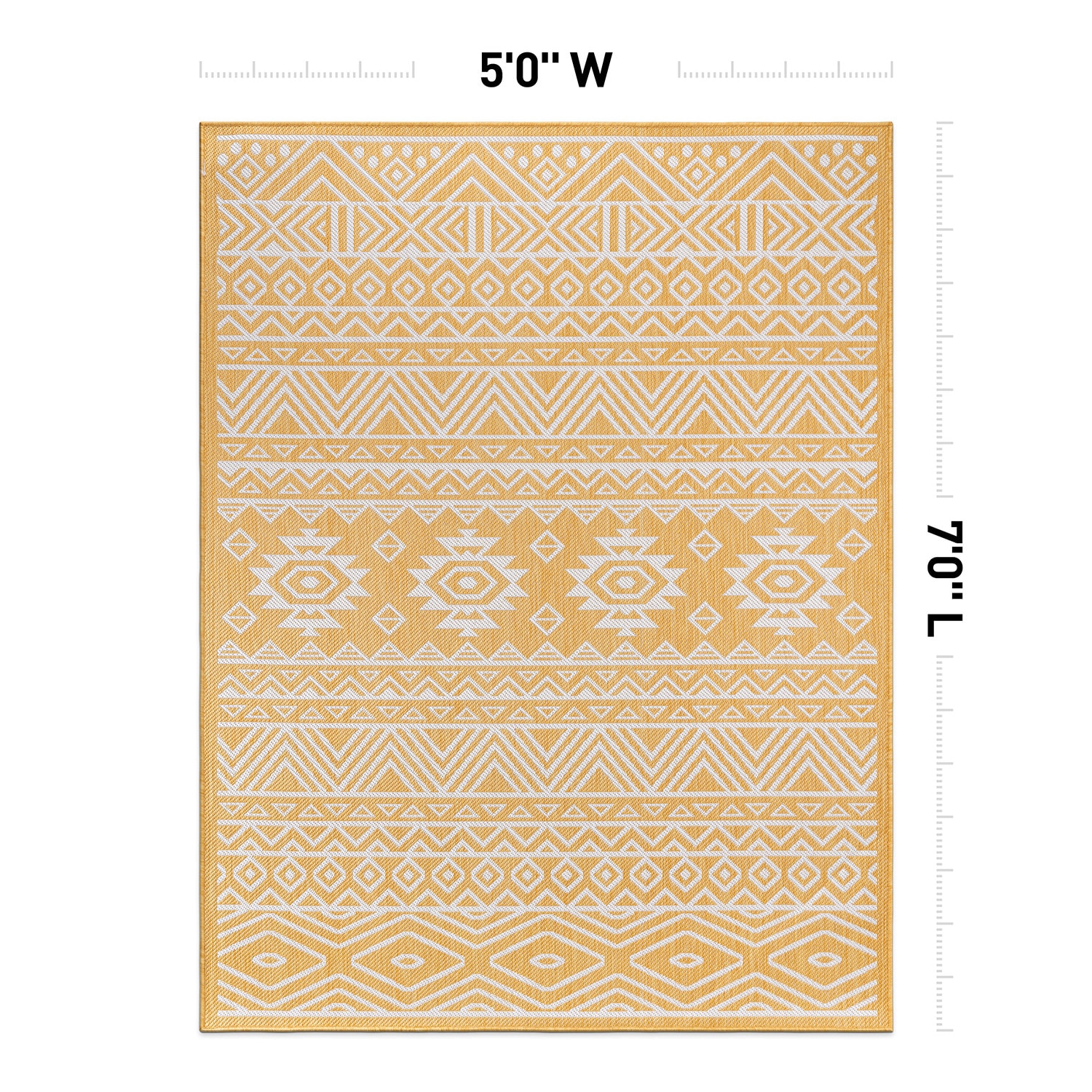 World Rug Gallery 124YELLOW5X7 rugs - View #3