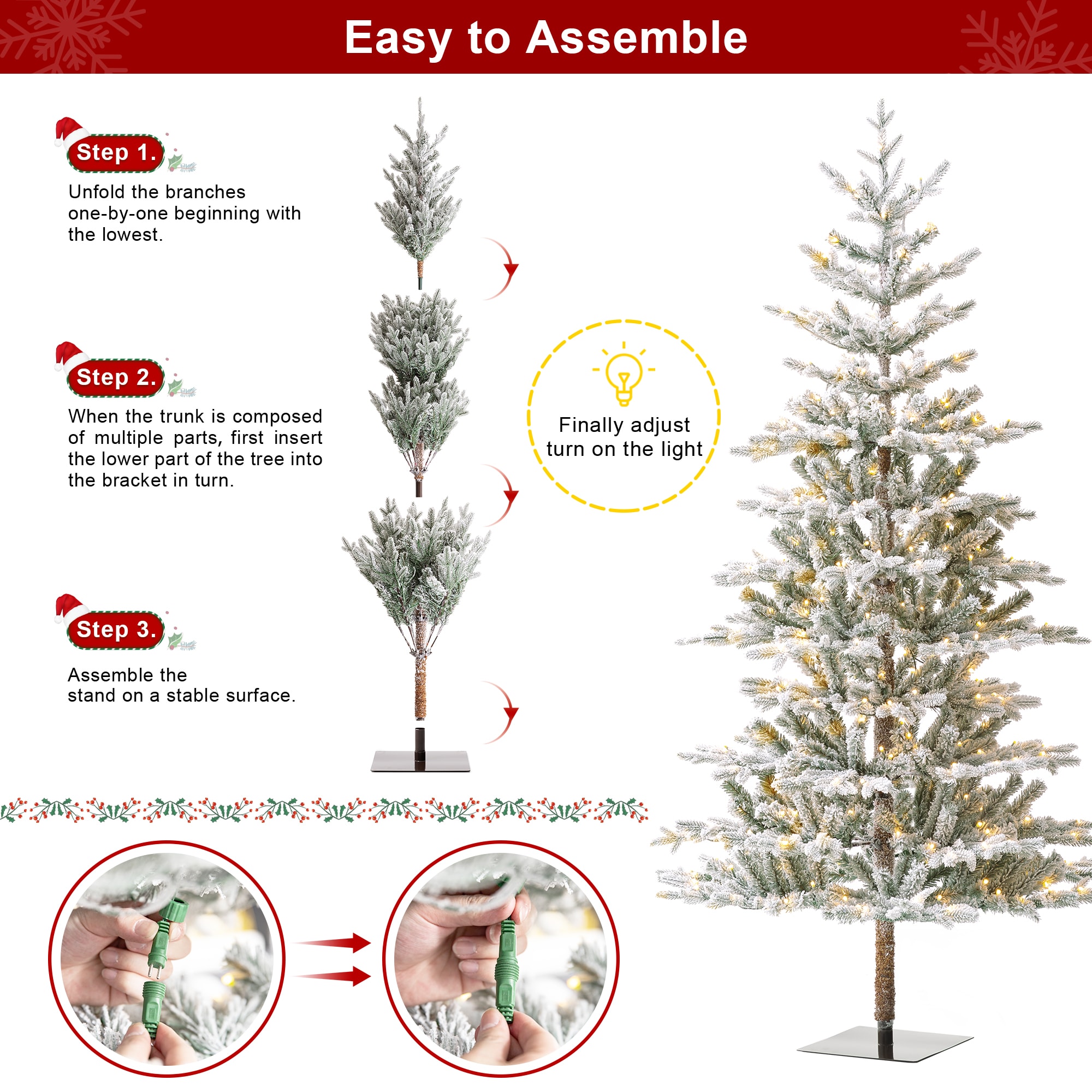 Glitzhome 2014600133 Artificial-Christmas-Trees - View #7