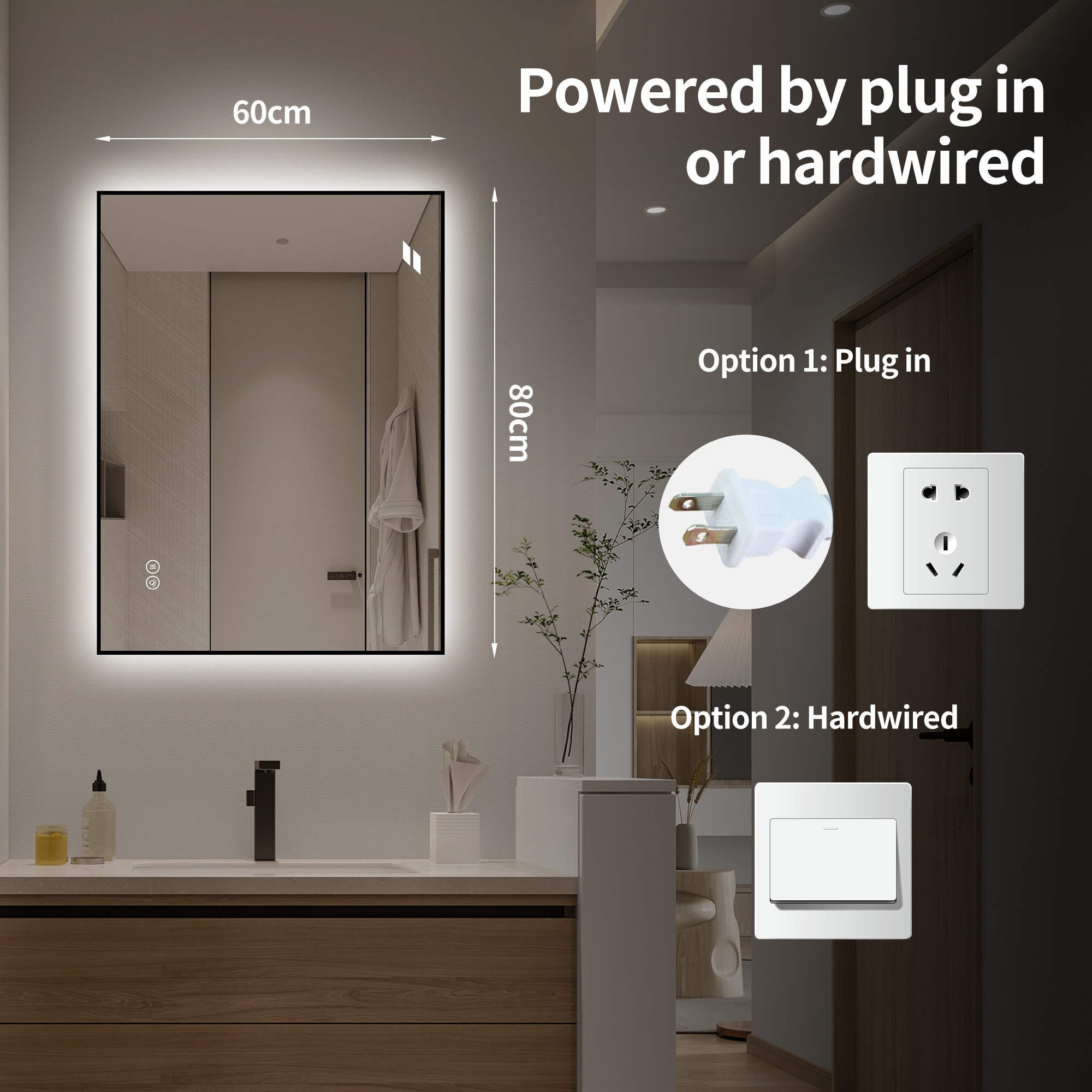 Clihome CL-LD-65898 Framed-Bath-Mirrors - View #5