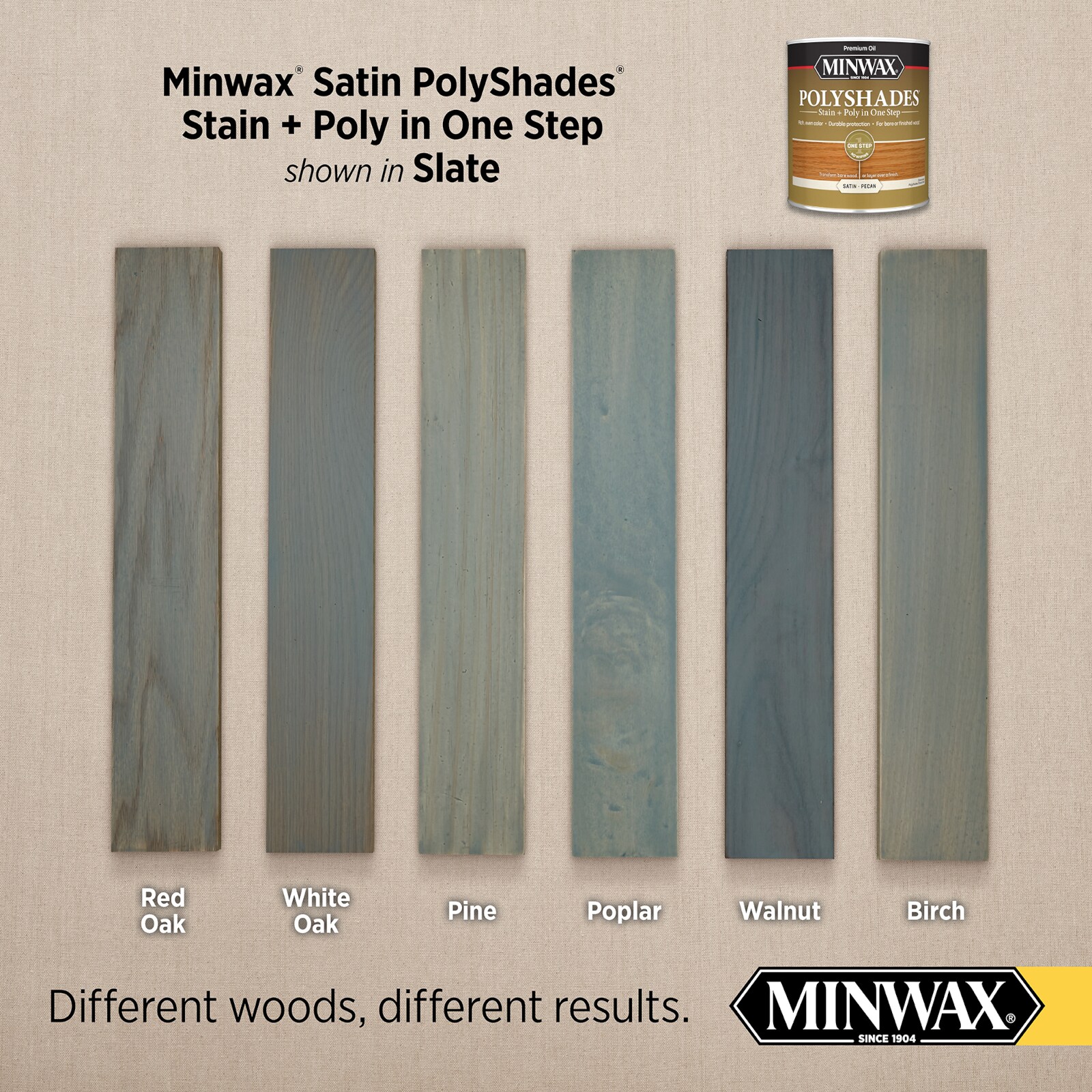 Minwax PolyShades Oil-based Slate Semi-transparent Satin Interior Stain ...