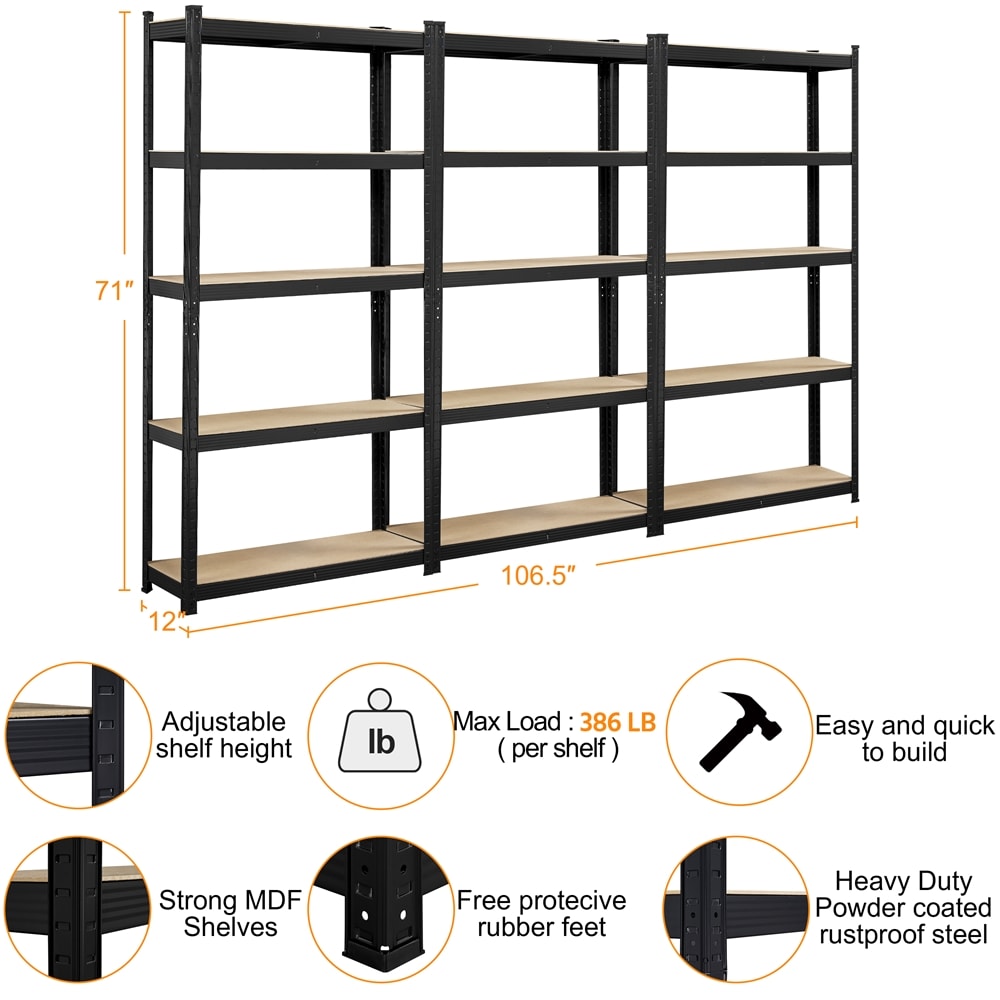 Yaheetech LSYQYI0001 Free-Standing-Shelving - View #3