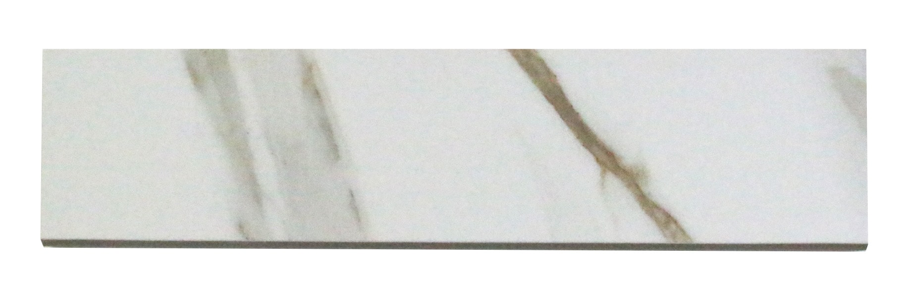 Origin 21 LW21041101 Statuario Crema Bullnose 3-in x 12-in Polished Porcelain Marble look Hexagon Standard Floor and Wall Tile ( 0.234-sq ft Piece )