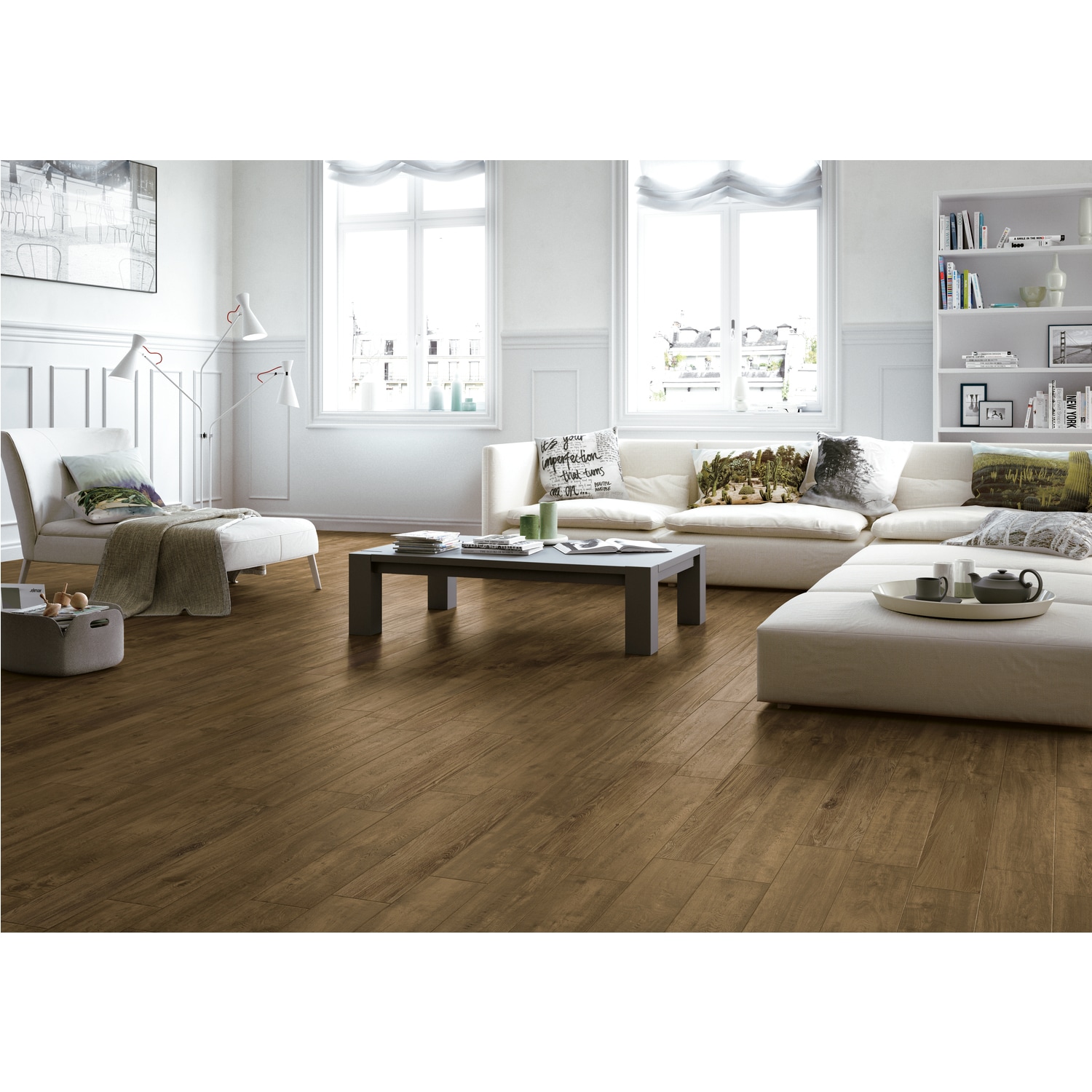 Daltile Saddle Brook Farmhouse 6-in x 36-in Matte Porcelain Wood