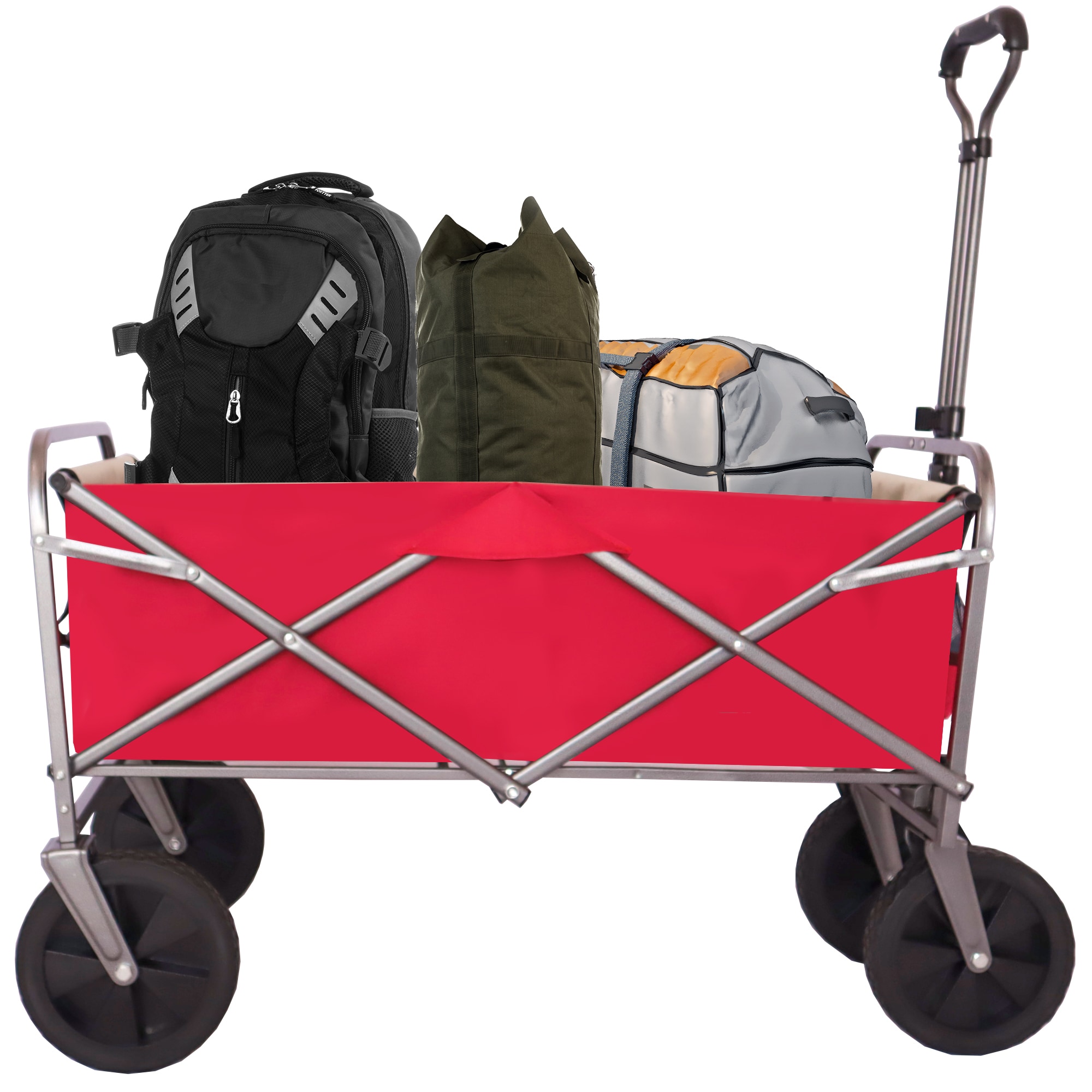 AHIOU HOME Carolyn 3.95-cu ft Steel Folding Yard Cart ZAAHG AHIOU HOME Carolyn 3.95-cu ft Steel Folding Yard Cart ZAAHG