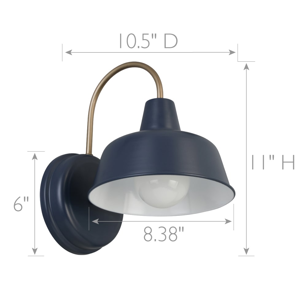 Arched Gold Steel Dimmable Sconce with Bell-Shaped Shade