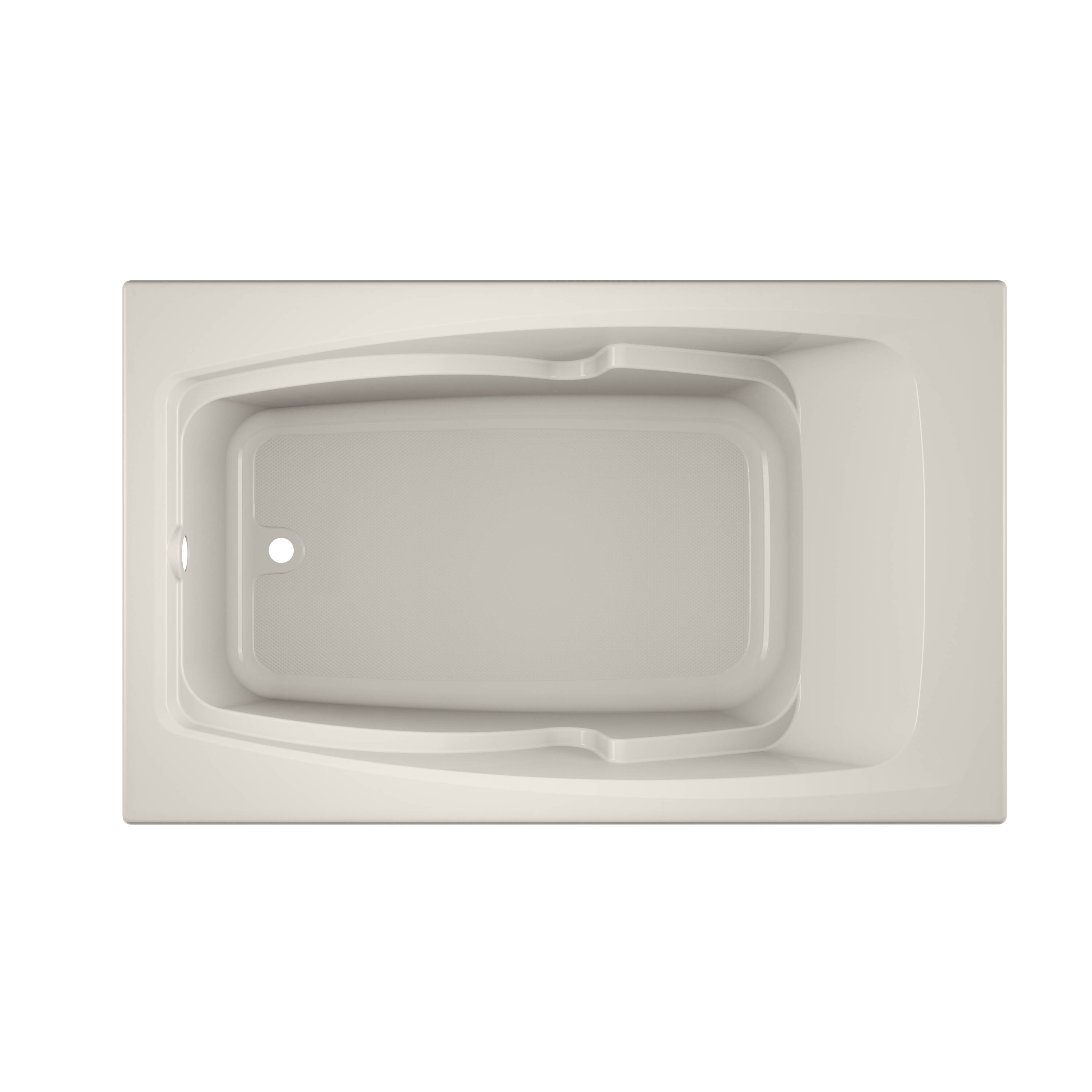 Jacuzzi N885969 CETRA 36-in x 60-in Oyster Acrylic Rectangle Drop-in Soaking Bathtub ( Reversible Drain )