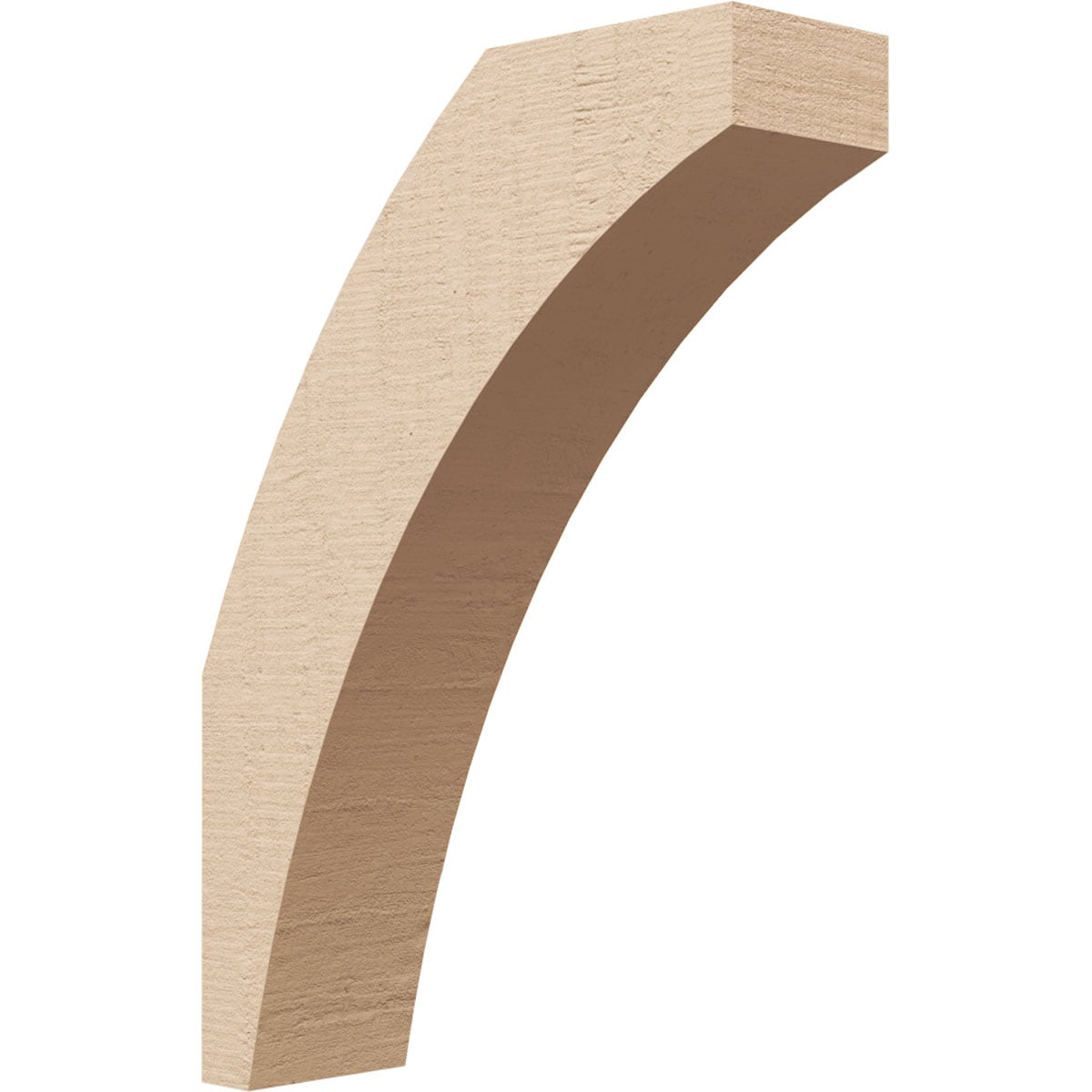 Ekena Millwork BRCUR03X10X14THRRCPR 3-in x 14-in x 10-in Primed Urethane Thorton Woodgrain TimberThane Knee Brace