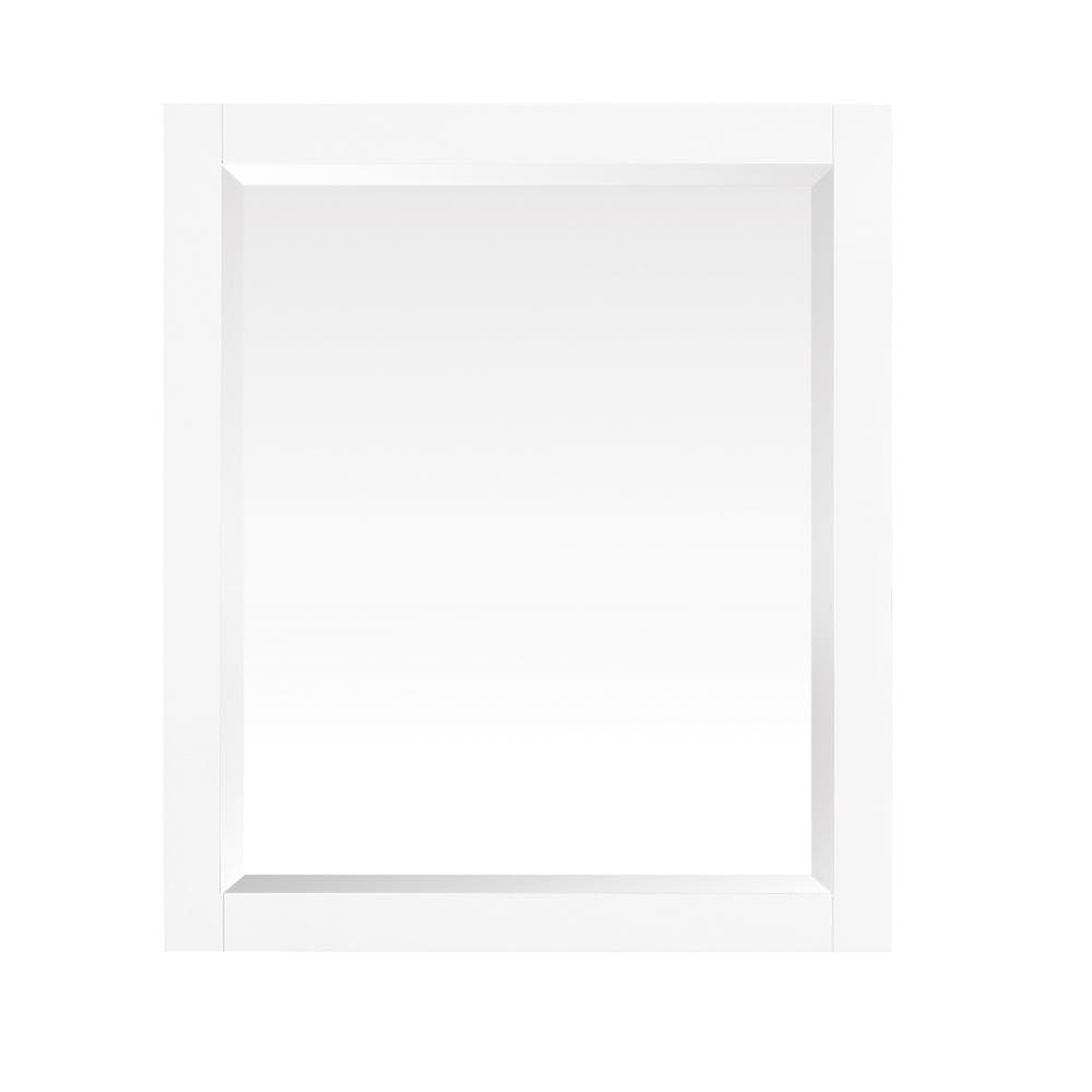 Azzuri Riley 28-in W x 32-in H White Rectangular Bathroom Vanity Mirror